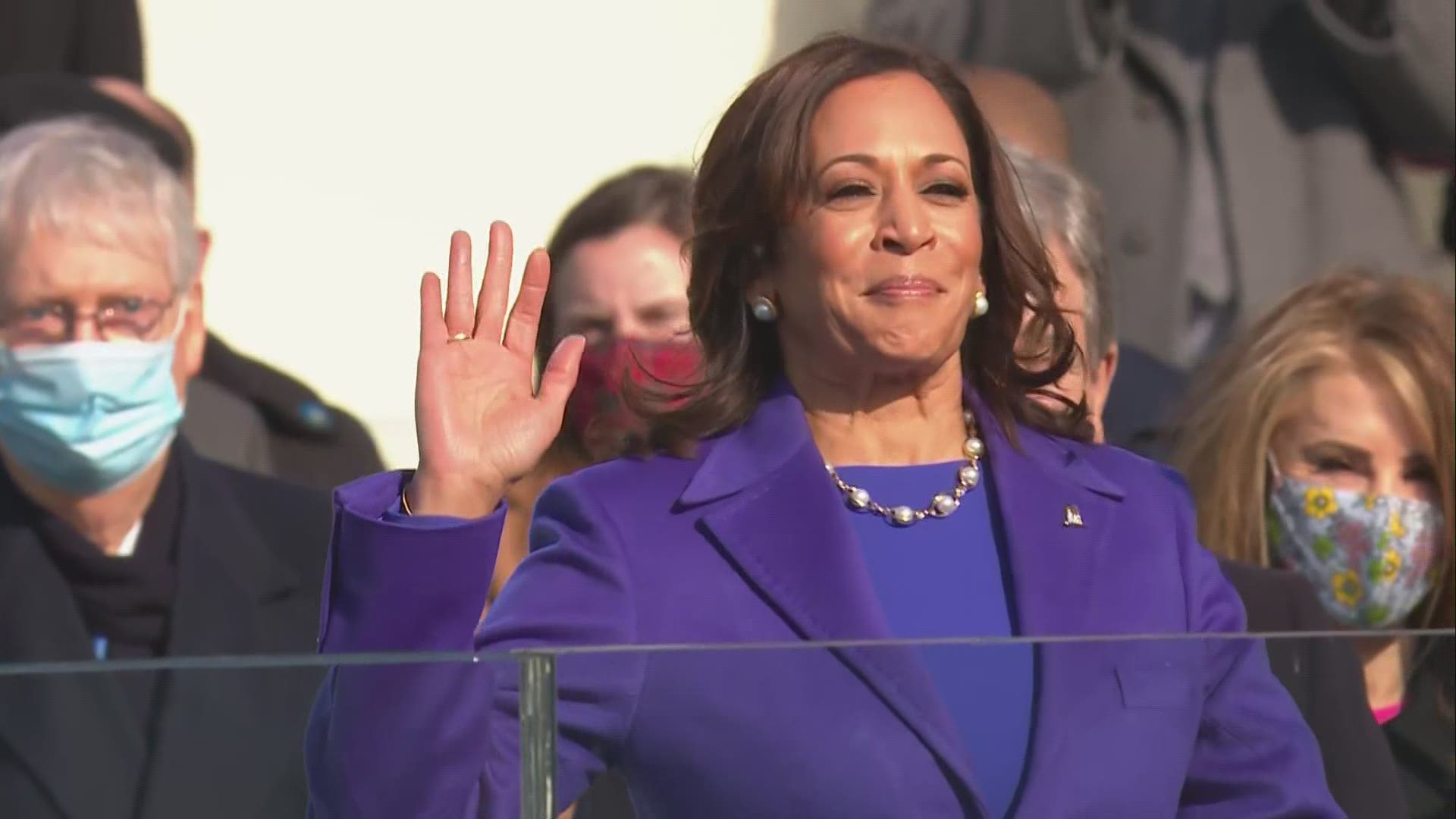 Kamala Harris is sworn in as vice president.