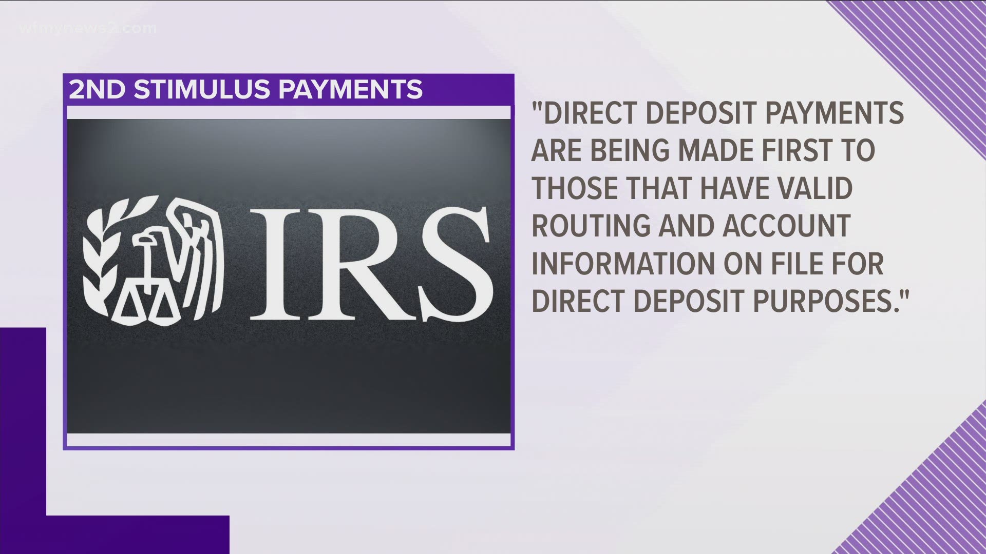 You can look at the status of your stimulus payment on the IRS site under the tab called "get my payment."