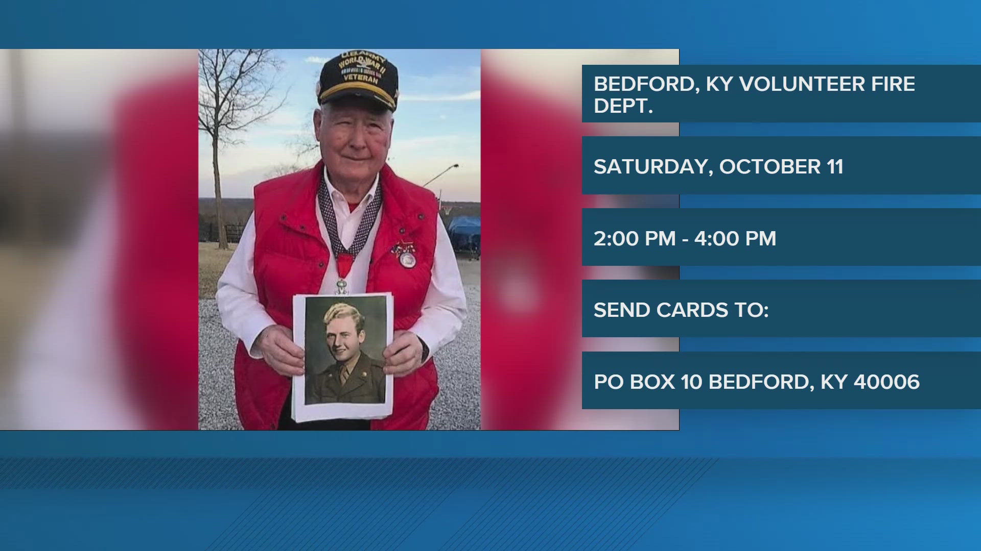 A Kentucky WWII Veteran is turning 99 this week. Here's how you can send him a birthday card.