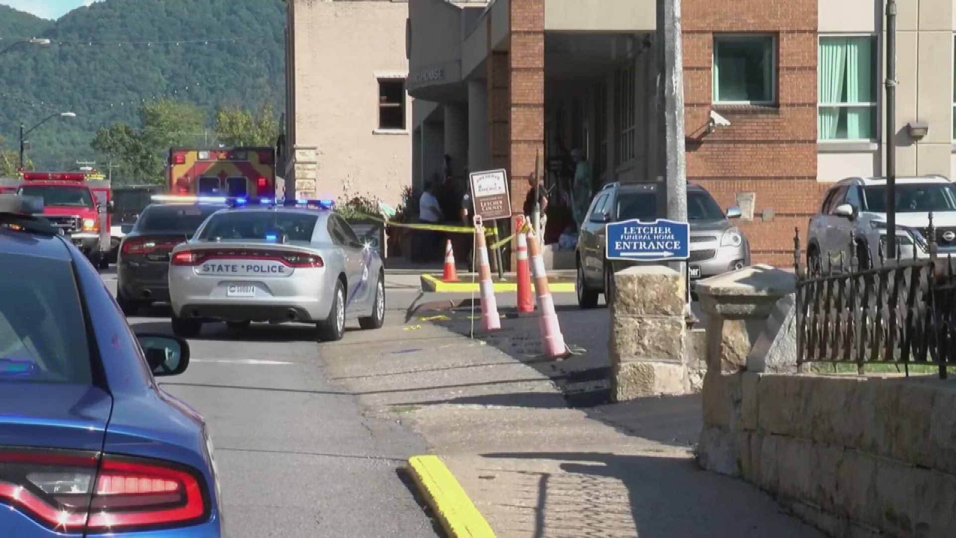 A district judge in Letcher County was shot in his chambers.