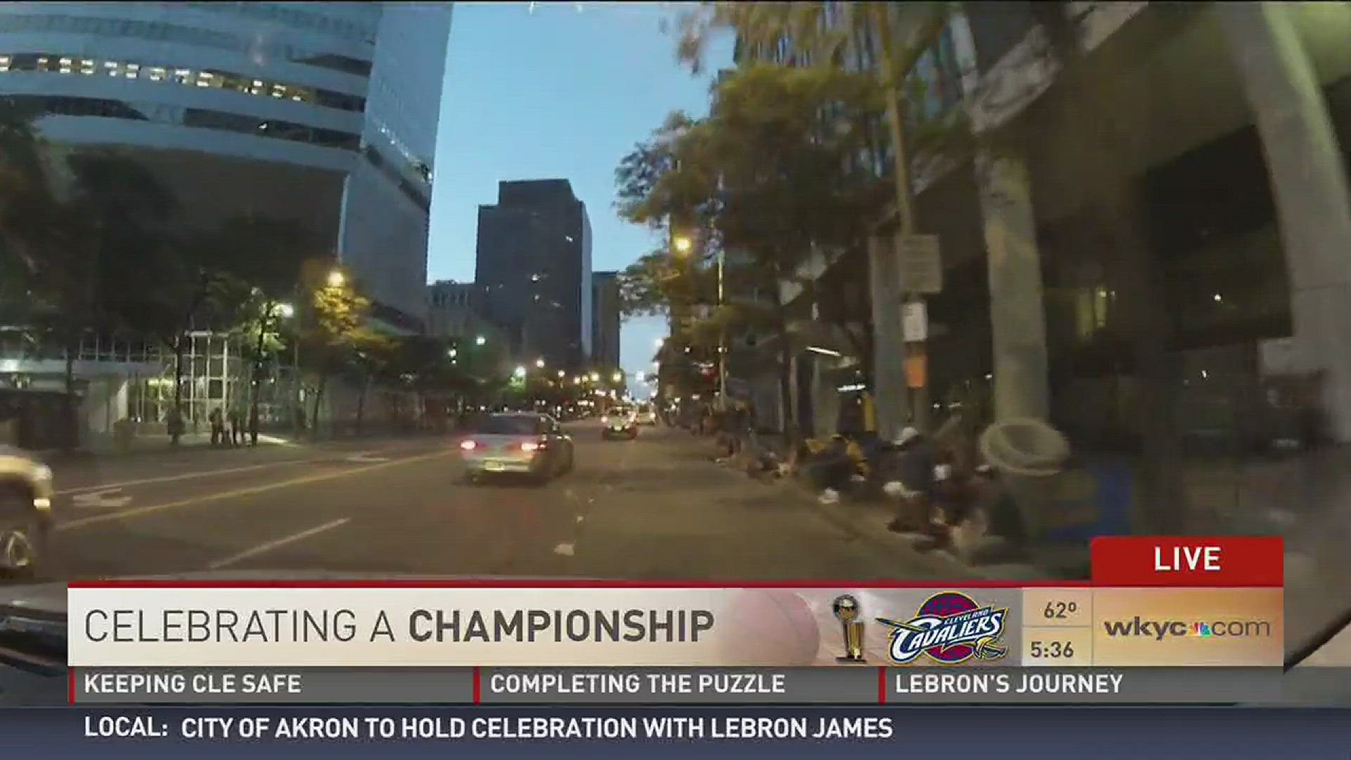 June 22, 2016: The crowds started forming very early in downtown Cleveland hours before the Cavs victory parade.