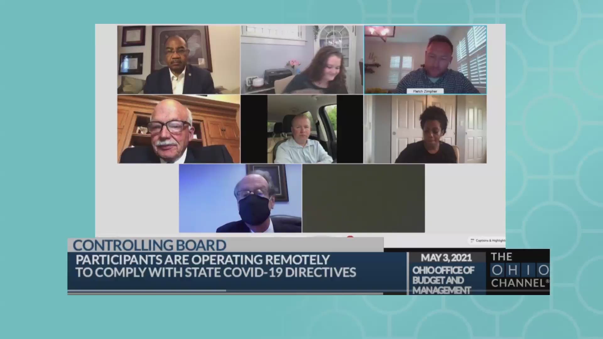 Sen. Andrew Brenner used a virtual background to appear as if he was home during an online government meeting.  However, he was actually driving his car.