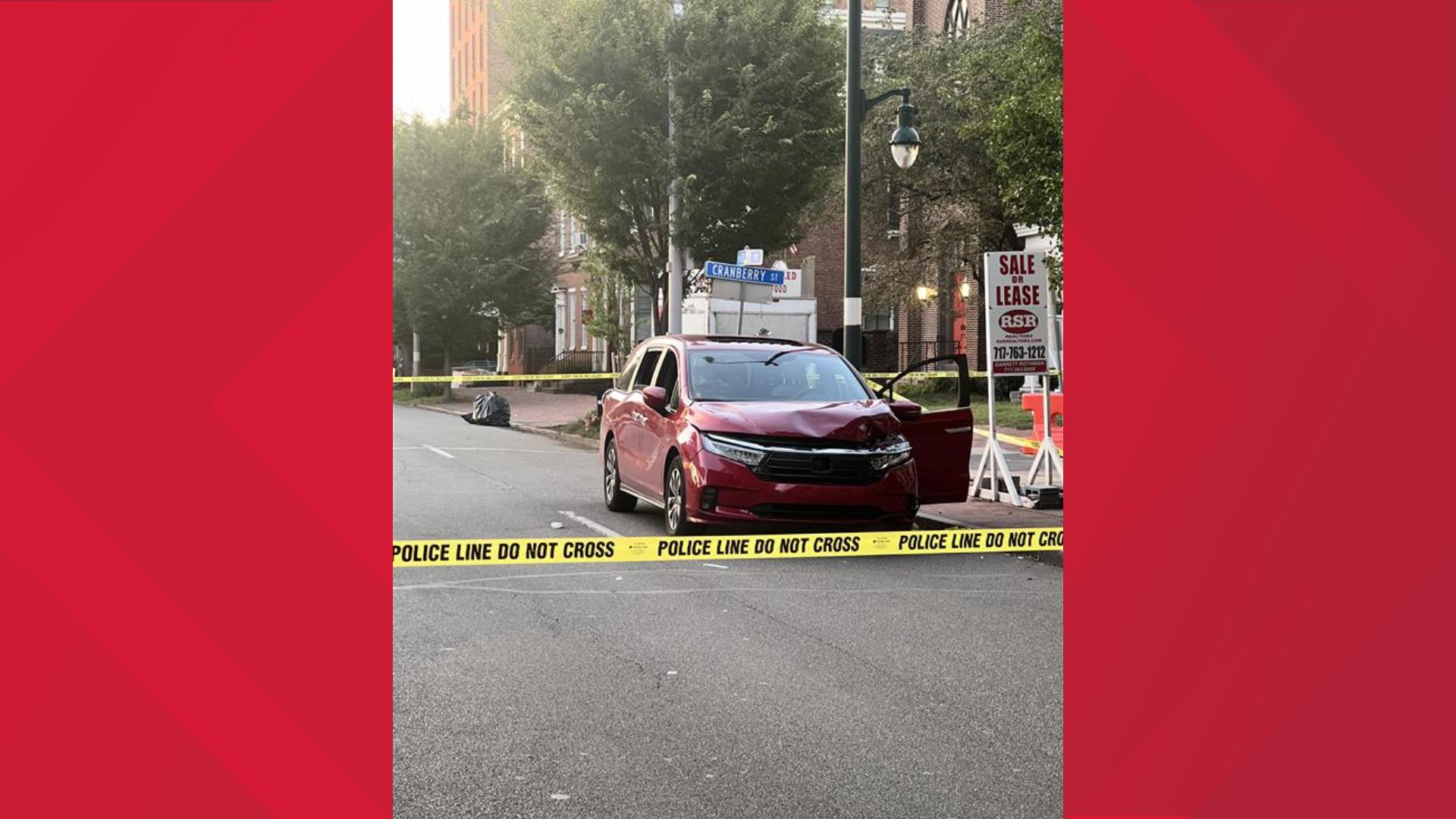 Police confirmed that a woman drove a vehicle down North Front Street towards the end of the Festival Monday evening.