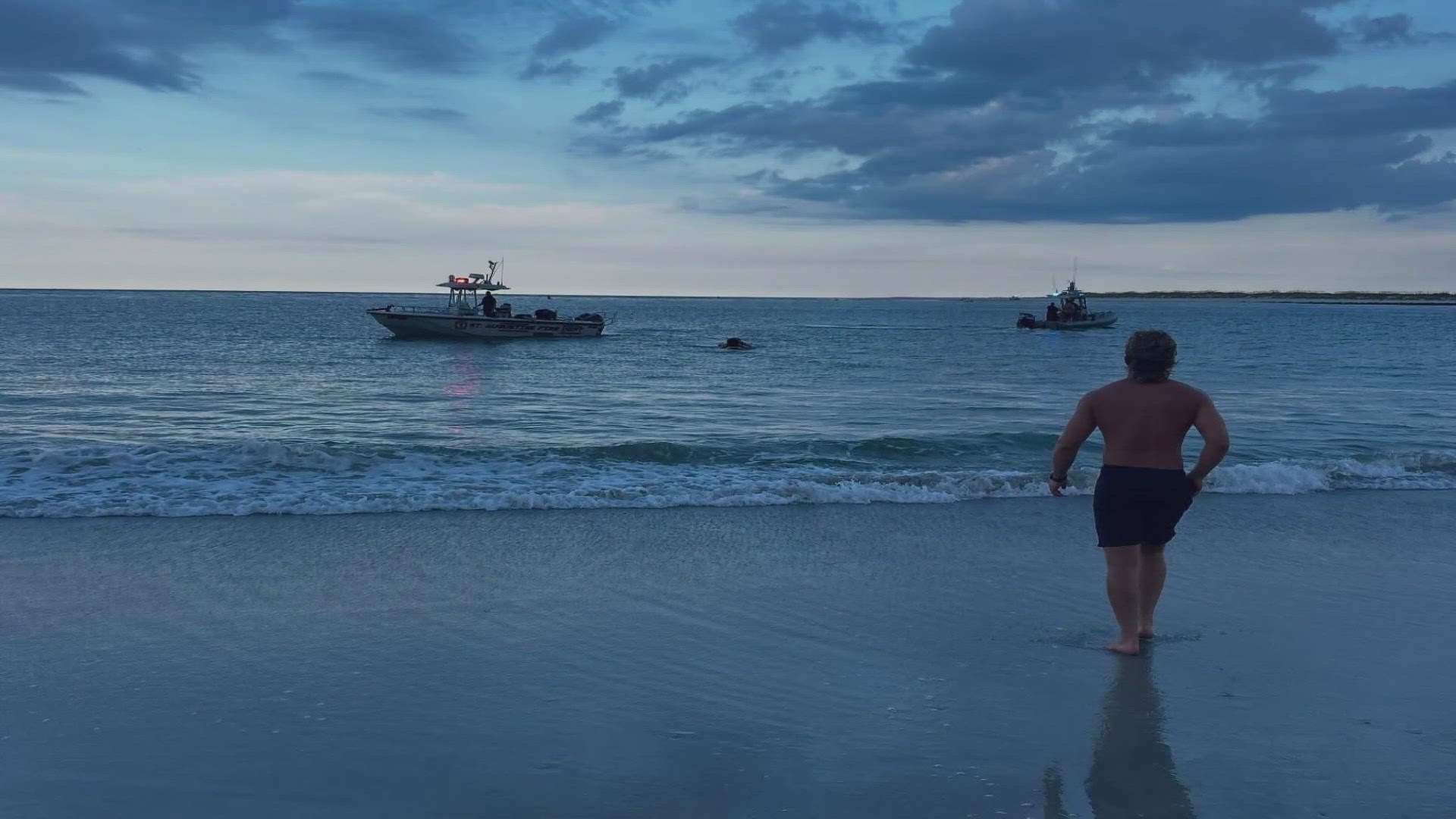 St. Johns County Fire Rescue says there were strong tidal currents at the time of the incident.