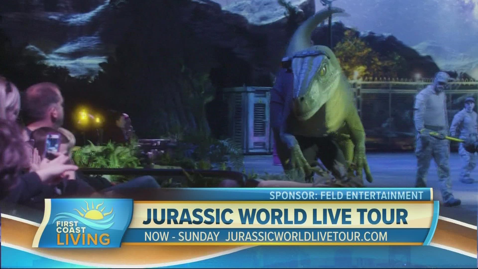 The Jurassic World Live Tour is an action-packed, live arena show that's coming to the VyStar Veterans Memorial Arena Jan. 27th - 29th.