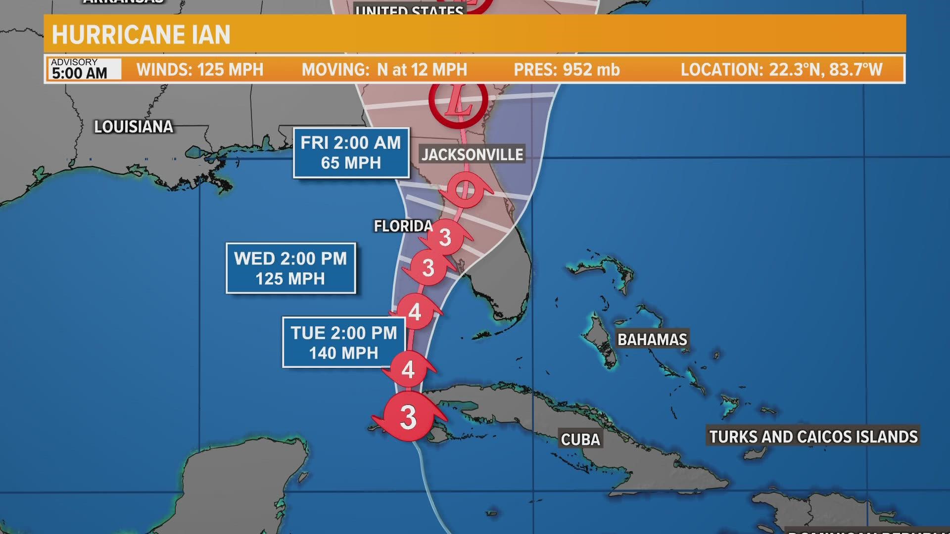 As counties across the First Coast go into tropical storm watch, First Coast News is continuing to track Hurricane Ian and the provide latest models.