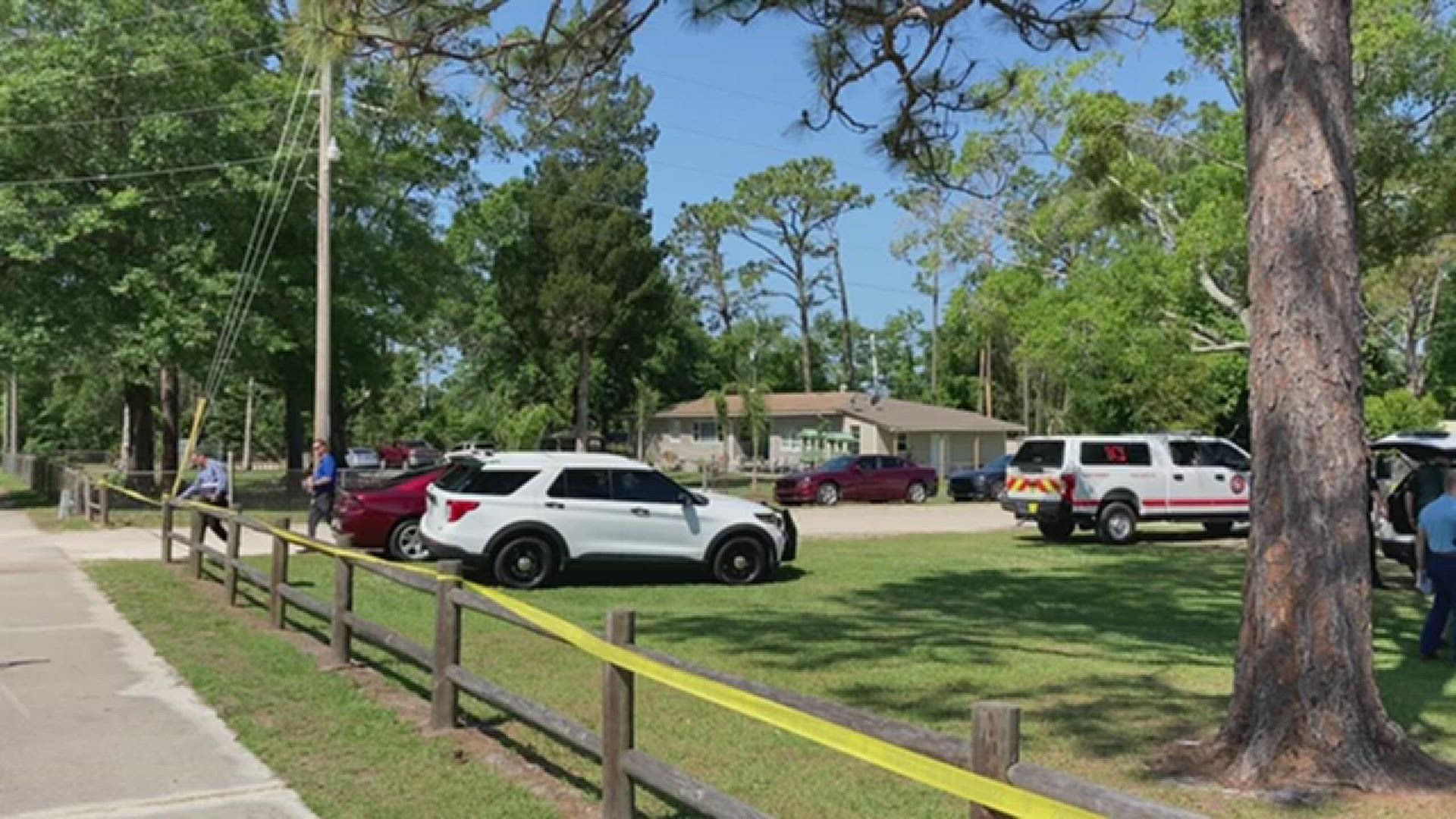 A police presence can be seen in the neighborhood in Orange Park where a 12-year-old went missing Tuesday.