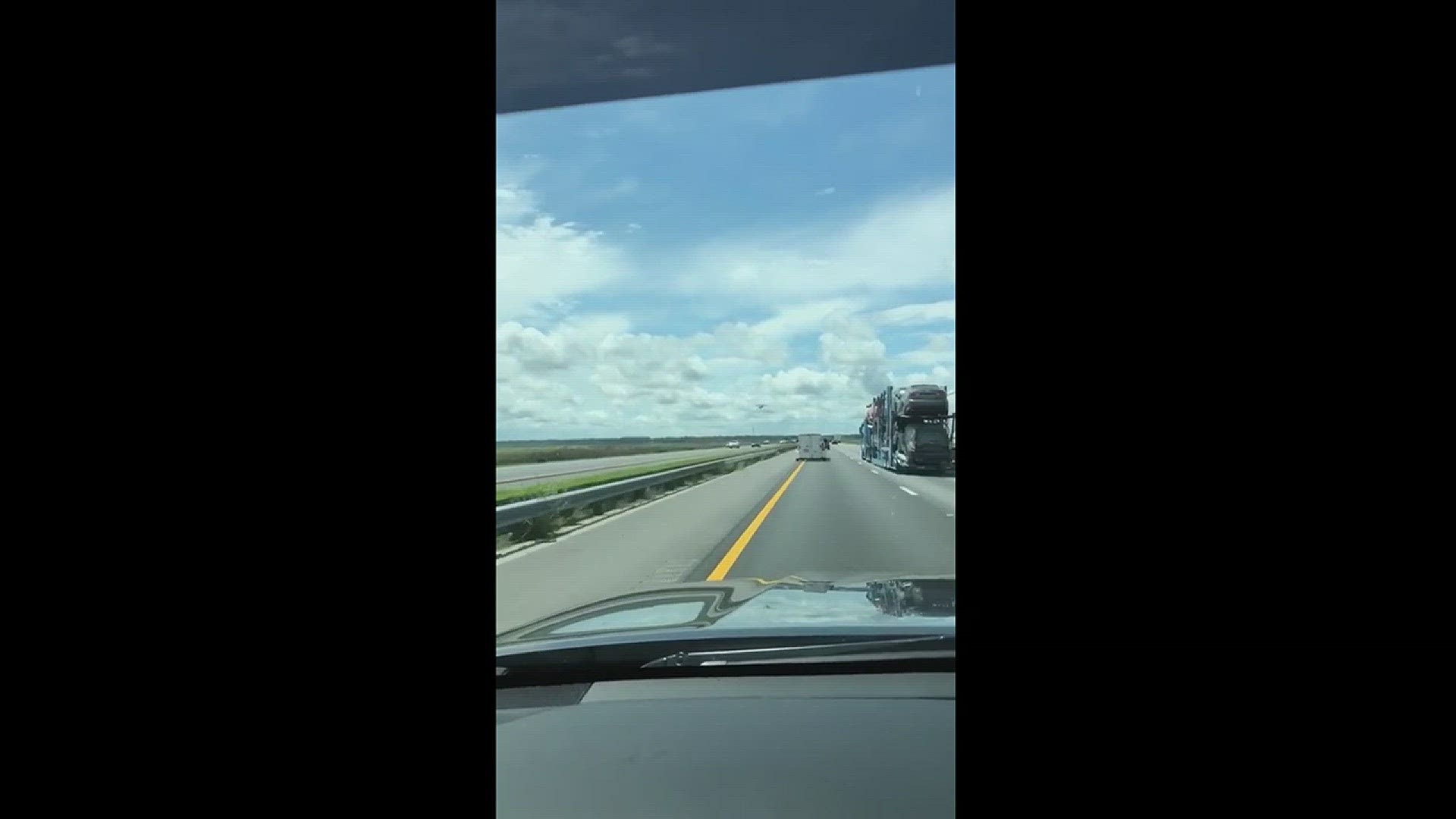 Voradet Thepsouvanh provided this video to us of the moments leading up to an aircraft landing on Interstate 75 near Gainesville.