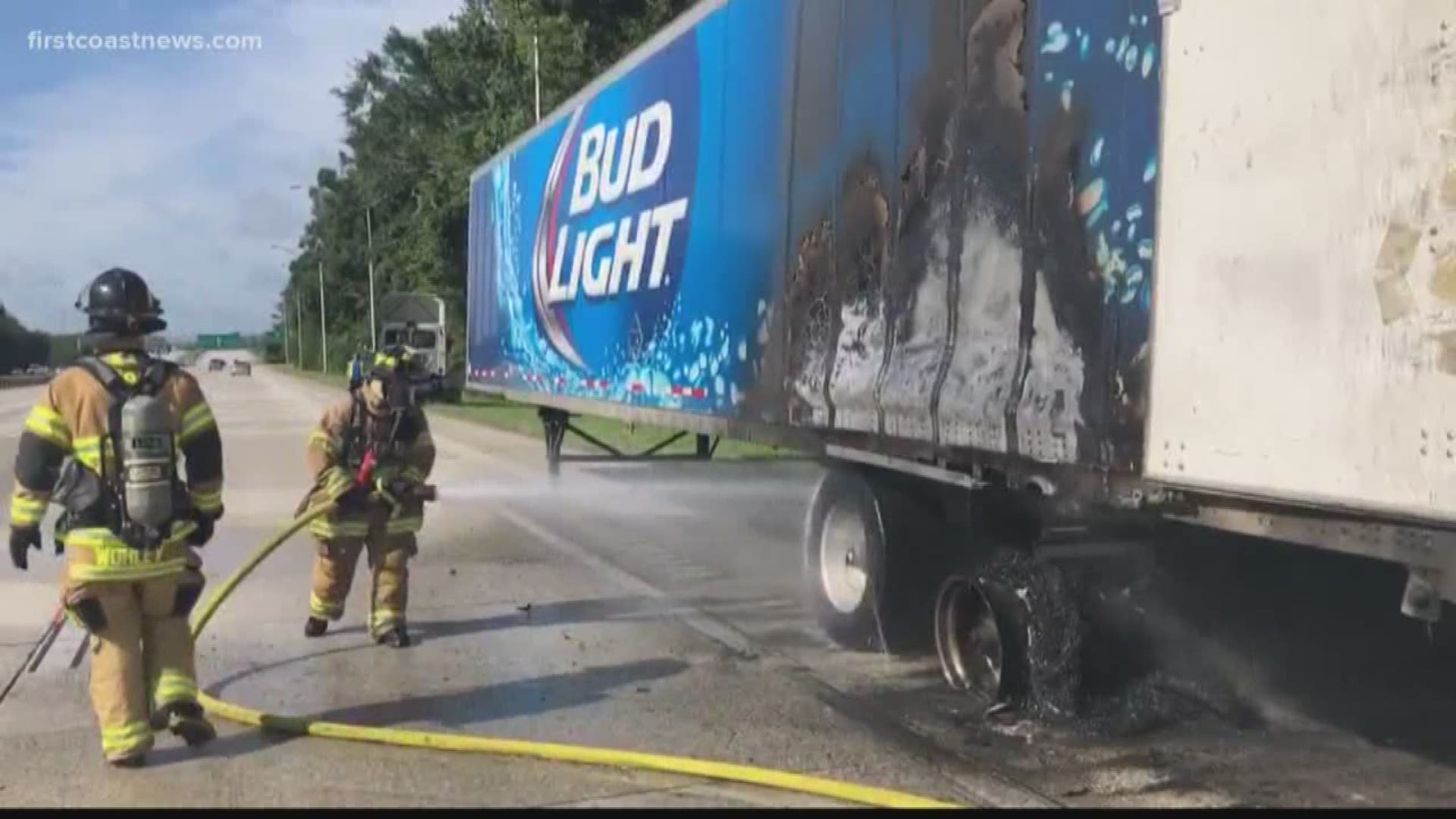 Traffic is once again moving after this truck fire on Interstate 95 near the US-1 and Phillips Highway exchange.