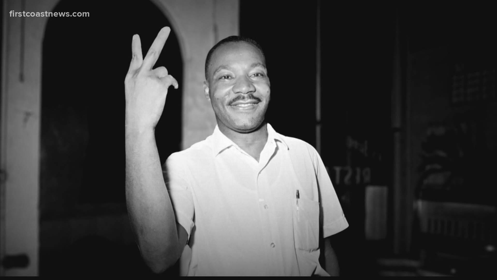 Dr. King was arrested in St. Augustine in 1964 for trying to eat at a segregated restaurant. He was later moved to Jacksonville for his safety.