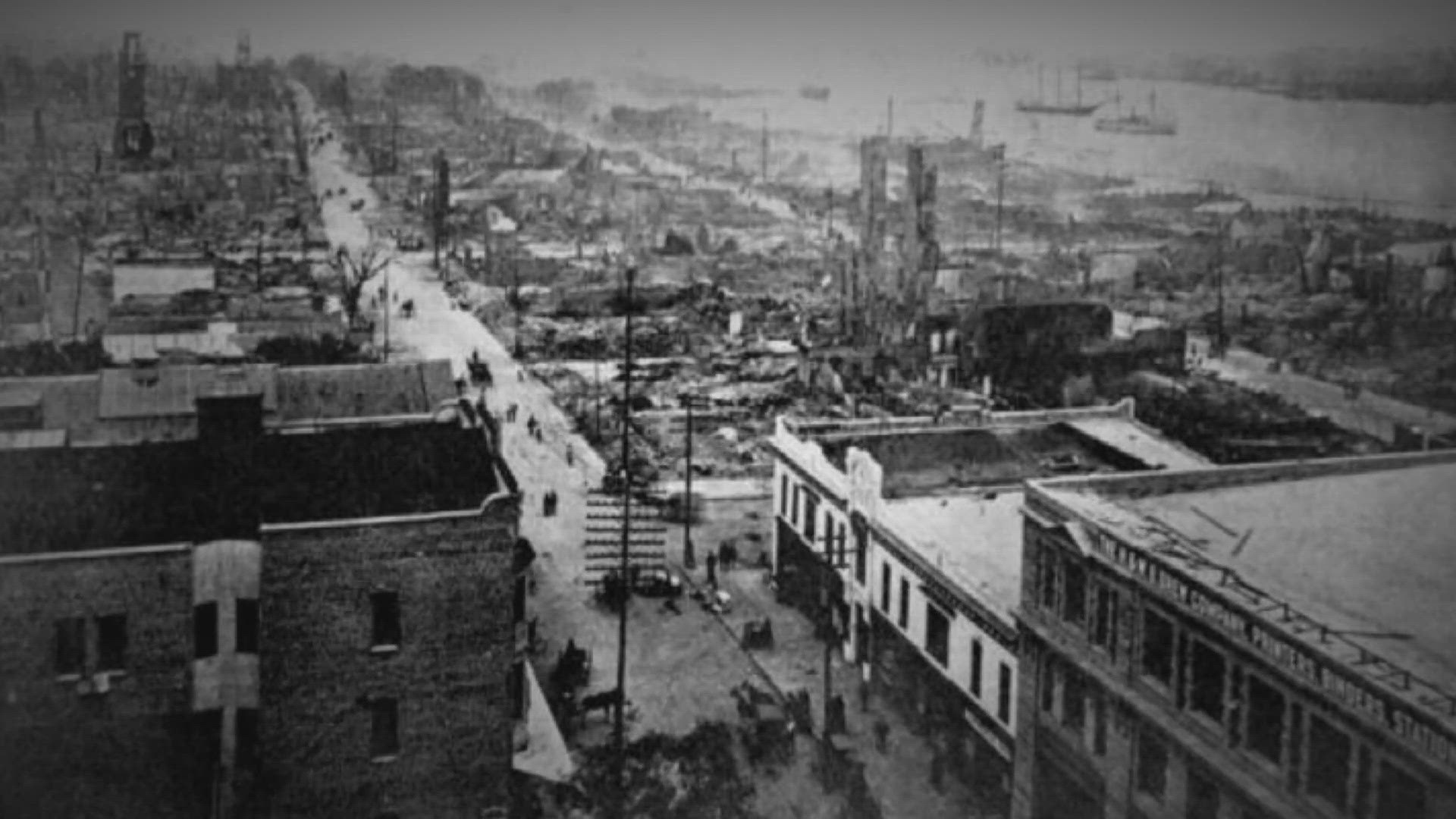 Nearly 150 city blocks were burned, seven people died from the fire and nearly 10,000 people were left homeless, according to the Jacksonville Historical Society.