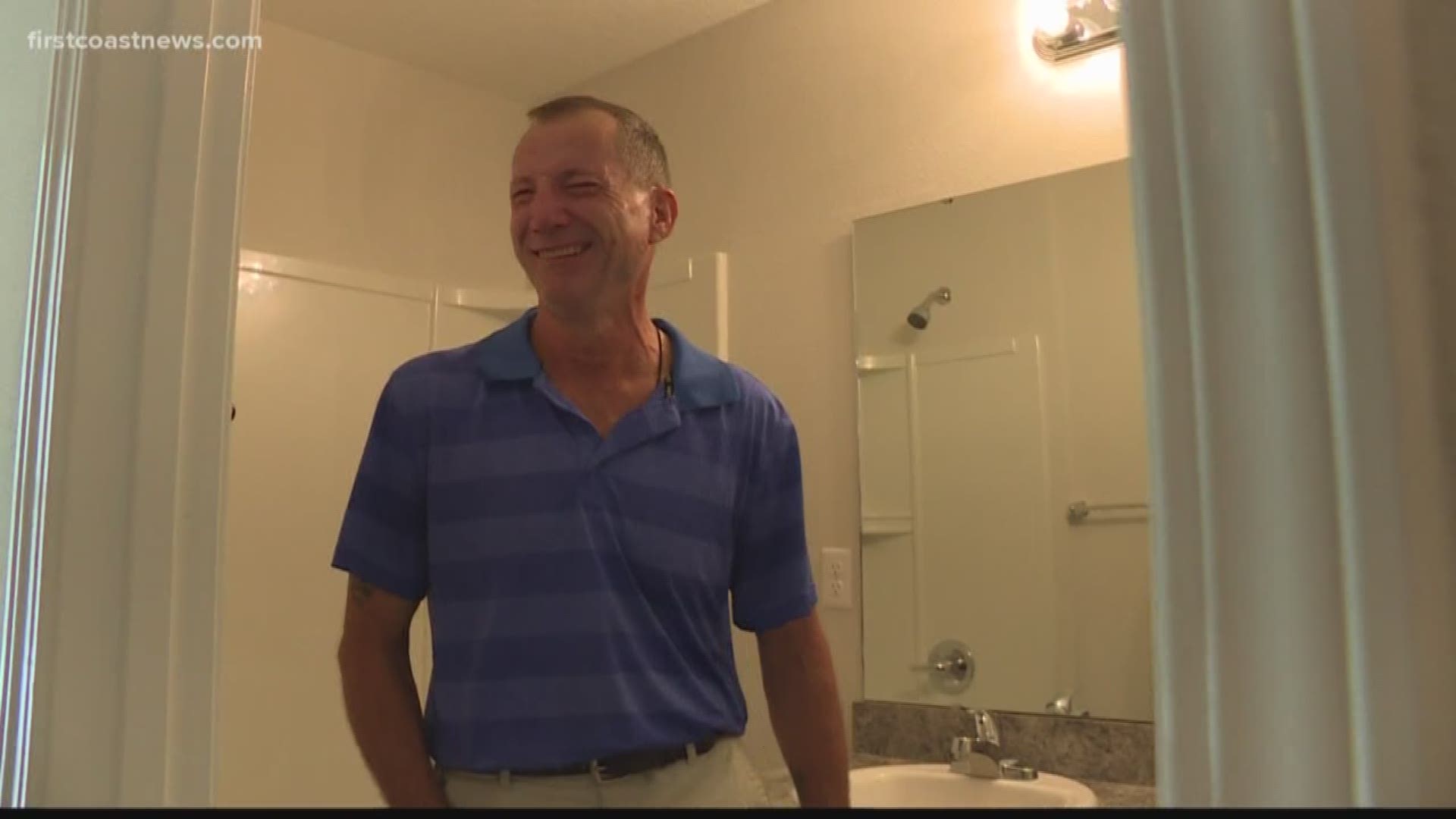 First Coast News cameras were rolling as Army veteran Rick Smith got his first glimpse at his new home.