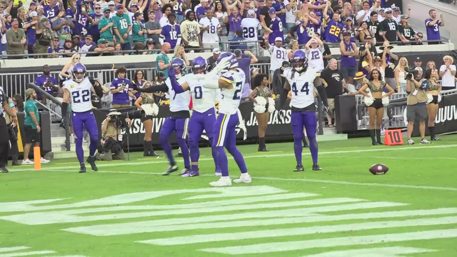 The Vikings were able to win over the Jaguars without scoring a touchdown.