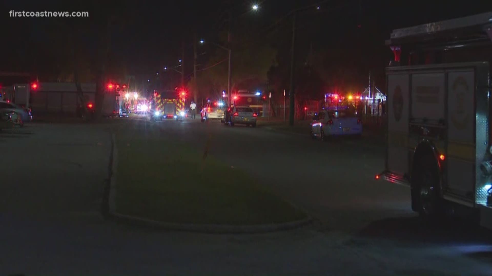 The Jacksonville Fire and Rescue Department responded to a fire that appeared to be at the Police Athletic League Center Saturday night.