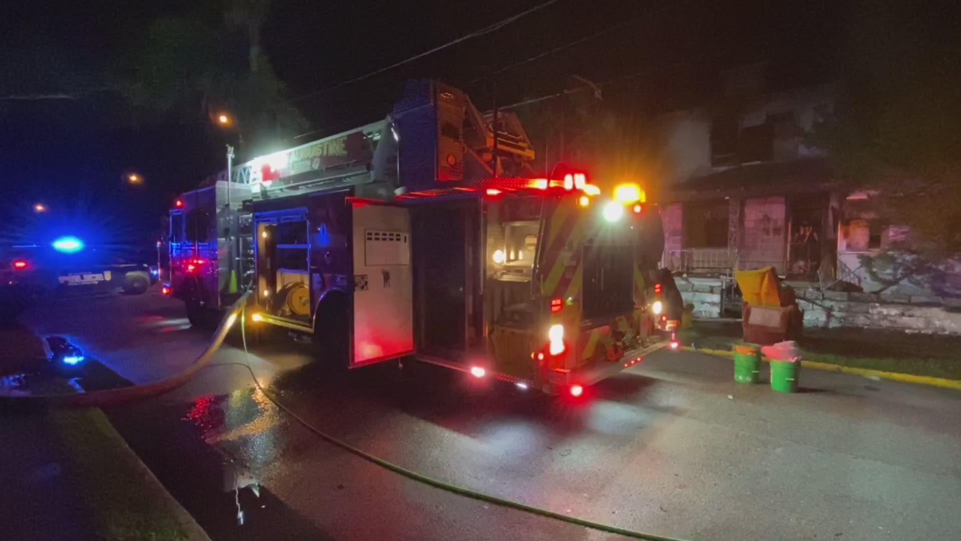 An unoccupied home caught fire Monday night in a historic St. Augustine neighborhood. No one was hurt.
