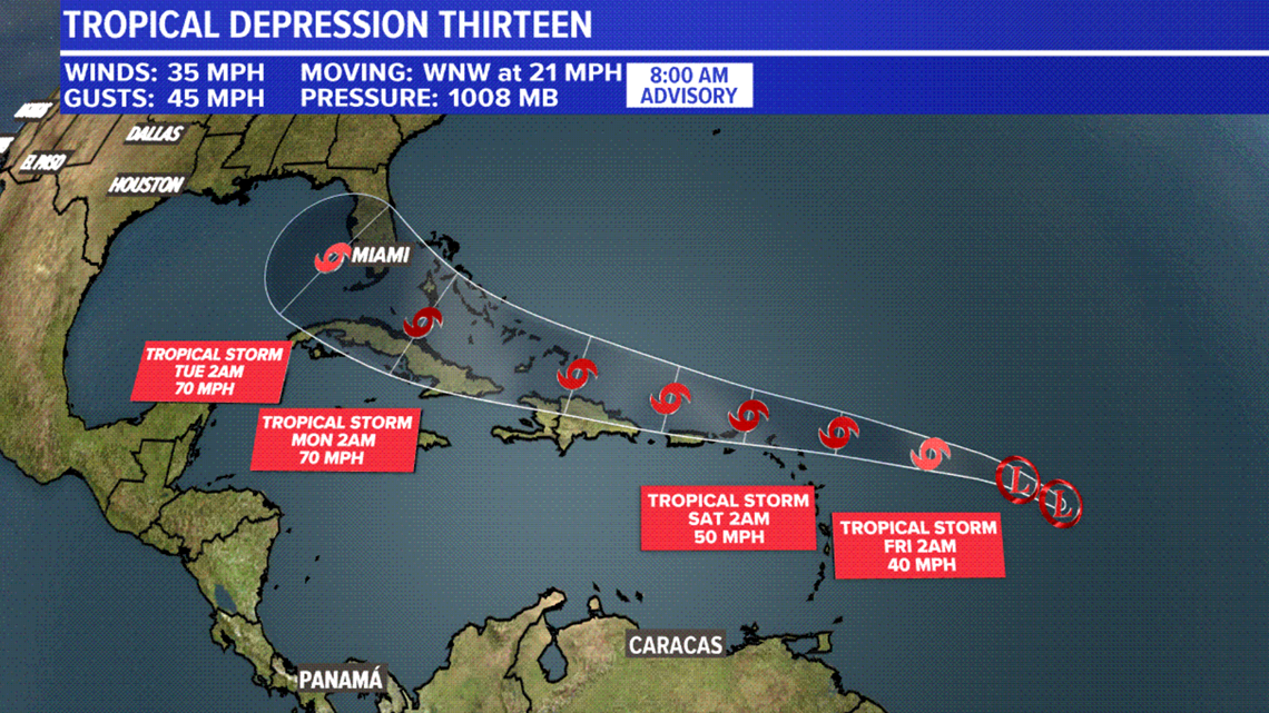 Tropical Depression 13, storms to watch out for in Florida ...