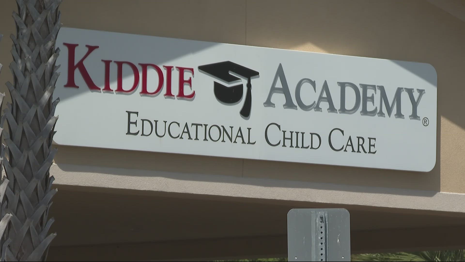 The daycare facility, Kiddie Academy of St Johns, said in a statement they were told the teacher "acted in a manner contrary to operational procedures".