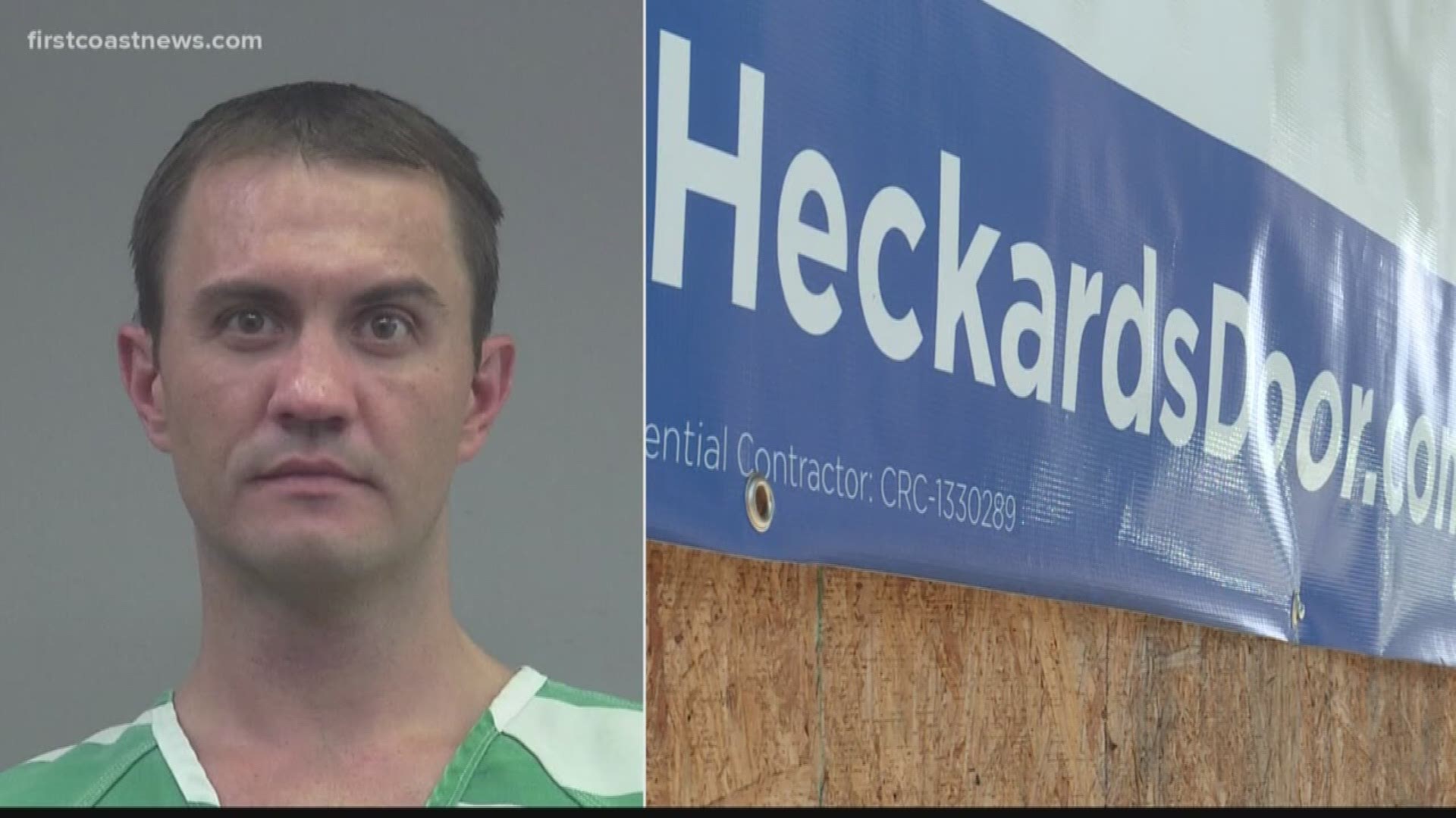 He's facing grand theft charges in St. Johns County as deputies say he took a customer’s large down payment to make a custom door and never finished the work.
