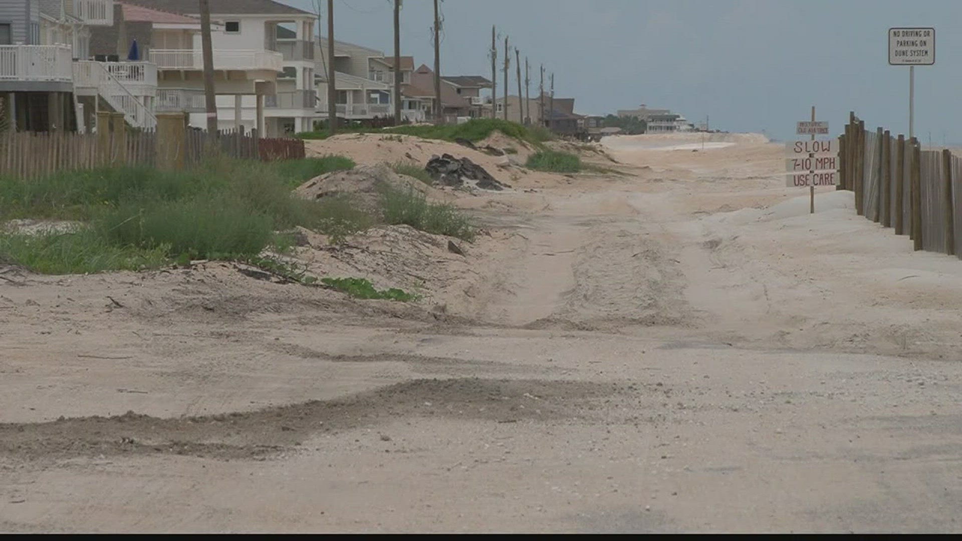 You have to use a 4-wheel drive vehicle just to get up and down the road, still not repaired more than 9 months after the storm