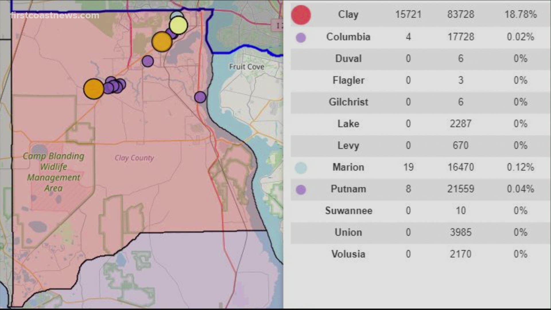 Clay County Power Outage Map Map