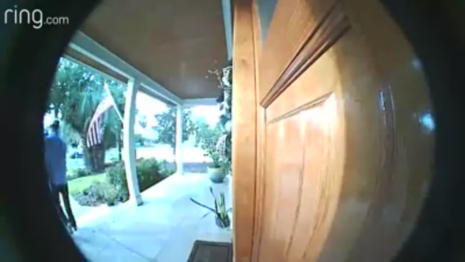Surveillance video shows a man stealing an Amazon package of a porch in downtown St. Augustine.