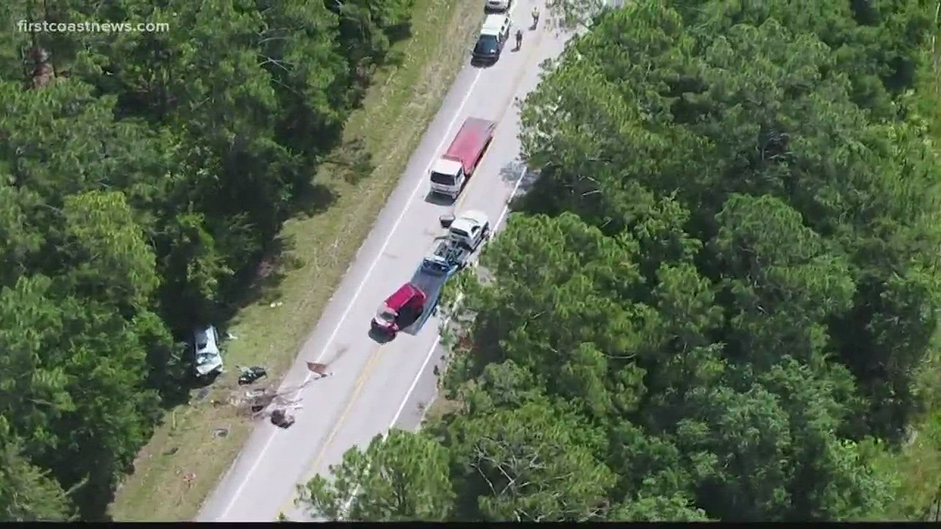 Four people have died after a firey crash in St. Johns County.