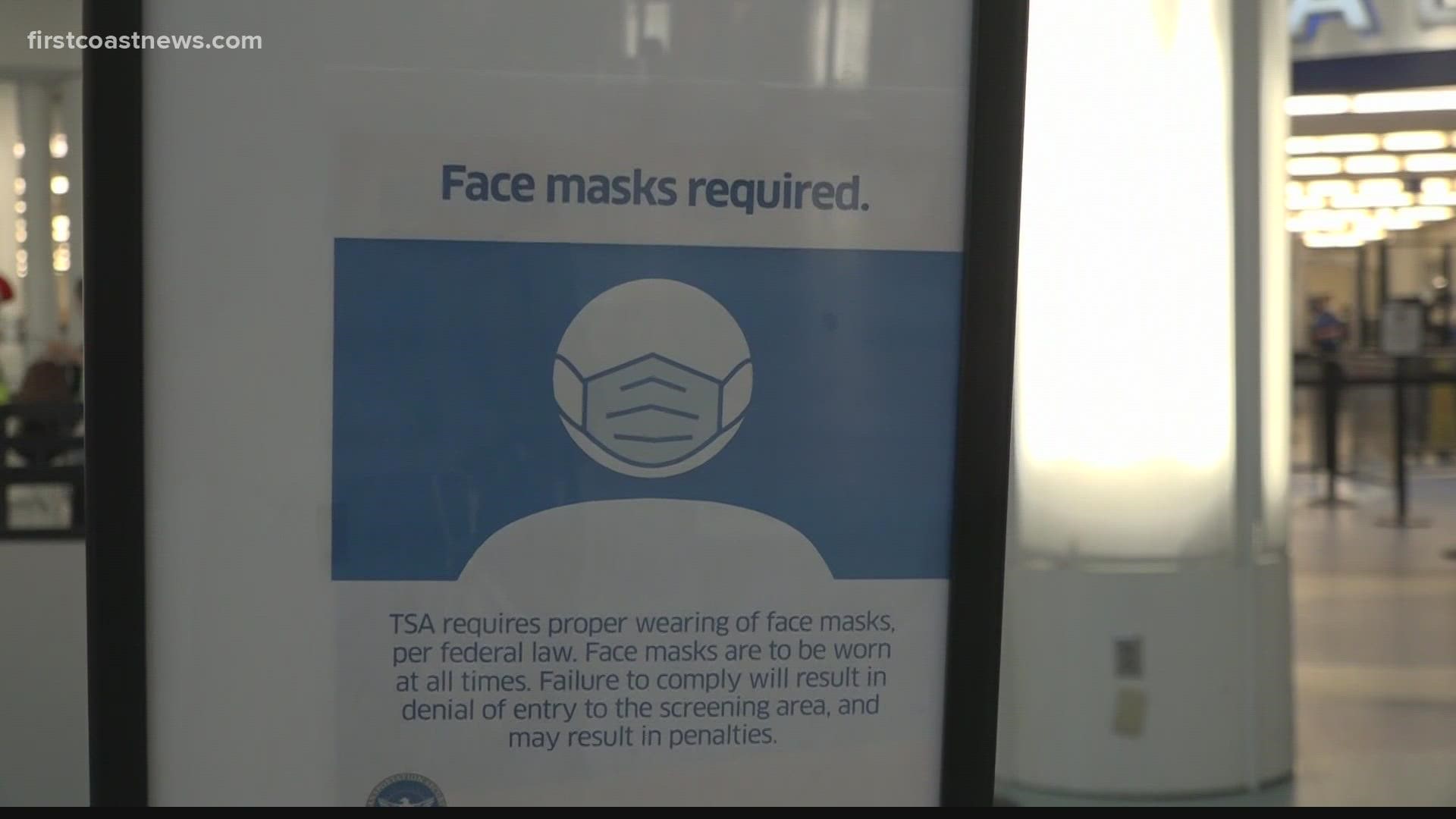 Passengers at JAX Airport told First Coast News reporter Leah Shields their feelings on lifted mask mandates Tuesday morning.