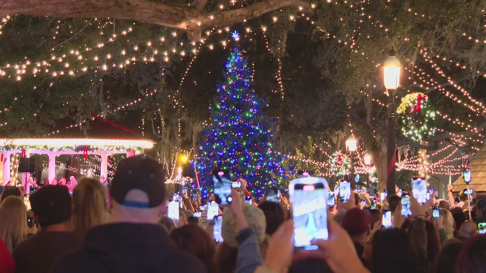More than three million lights will light up Downtown St. Augustine every night throughout the holiday season.