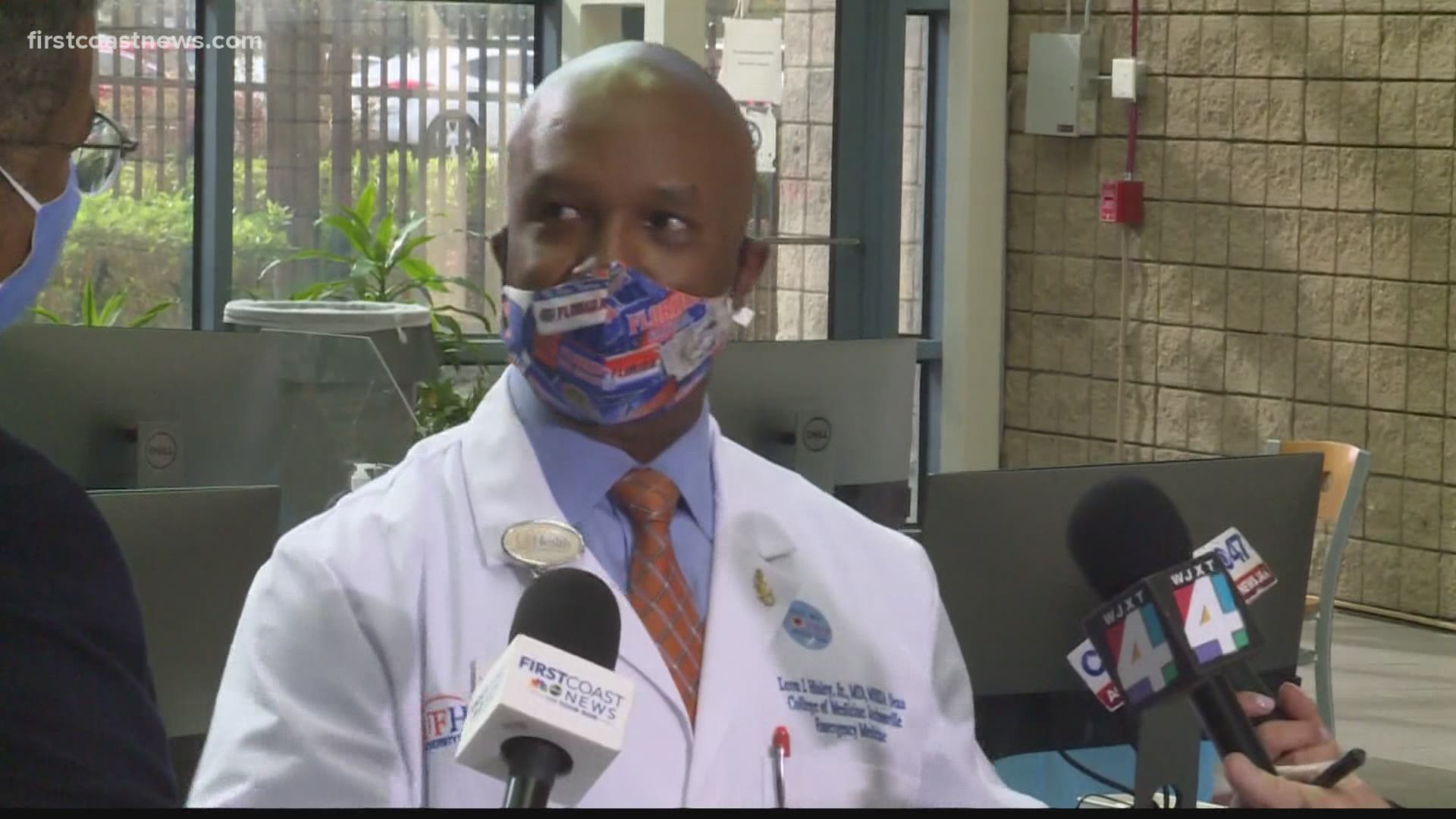 "I'm okay," said Hospital CEO Dr. Leon Haley. "You don't see me keel over. I believe in the science."