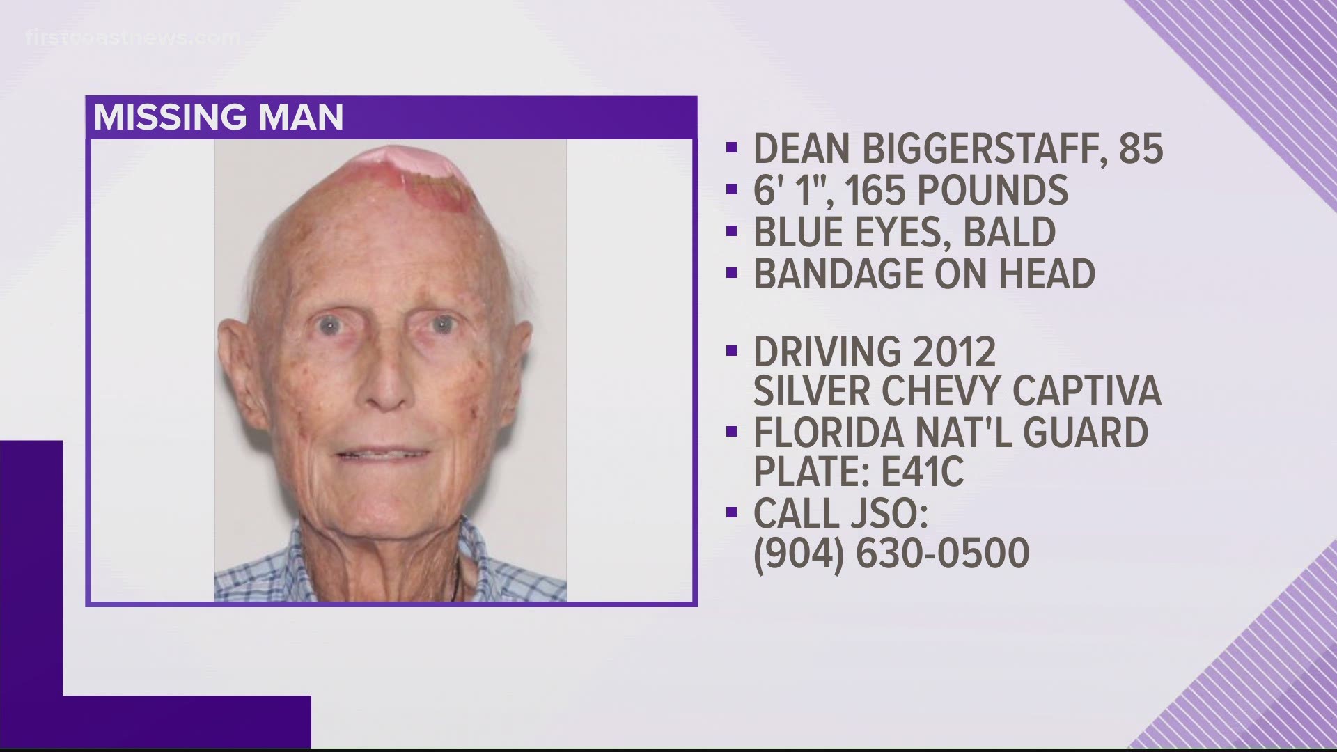 JSO searching for 85-year-old man reported missing Saturday