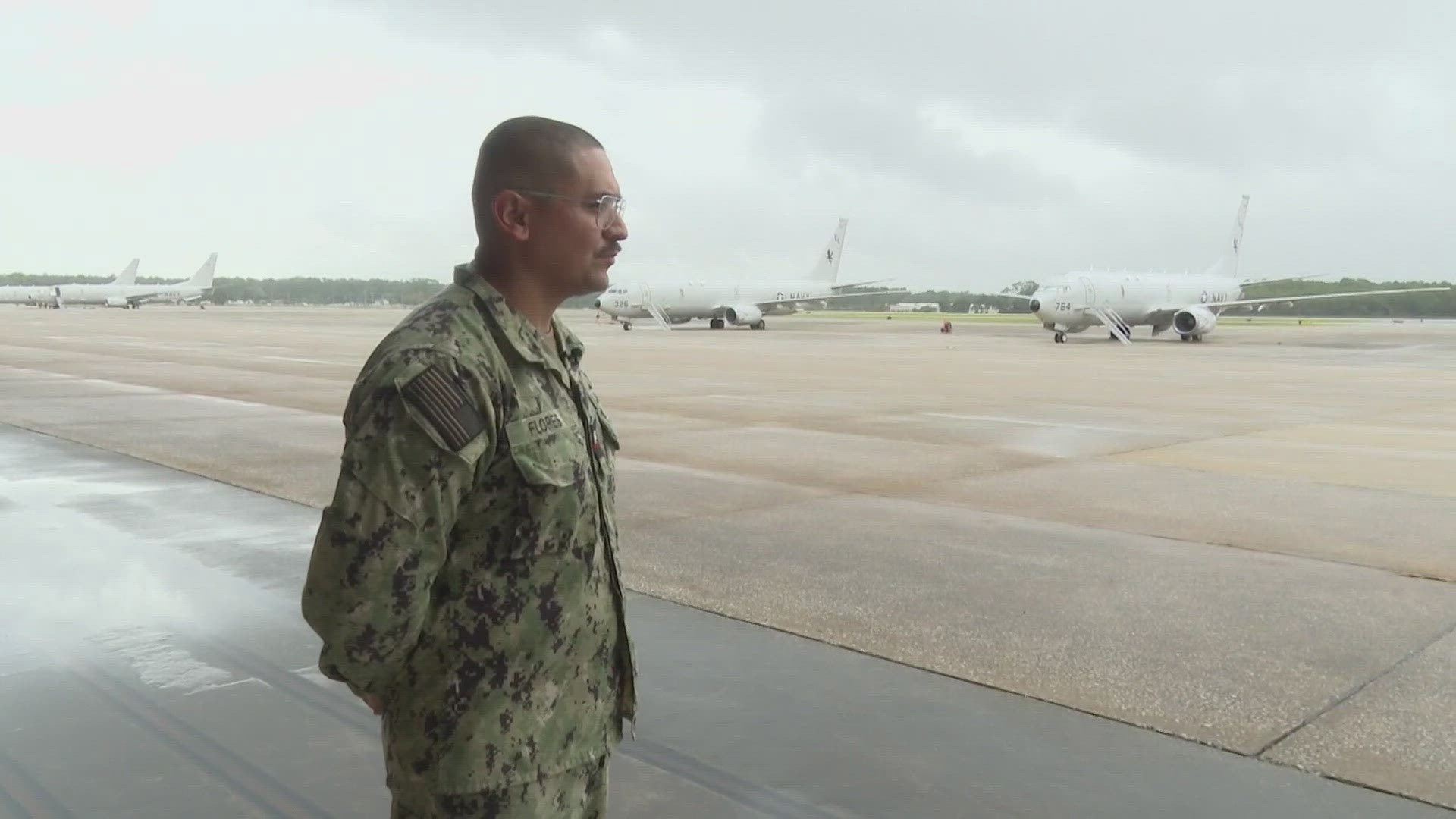 Christopher Flores is an aviation electrician stationed at Naval Station Jacksonville and has served in the Navy for 10 years.