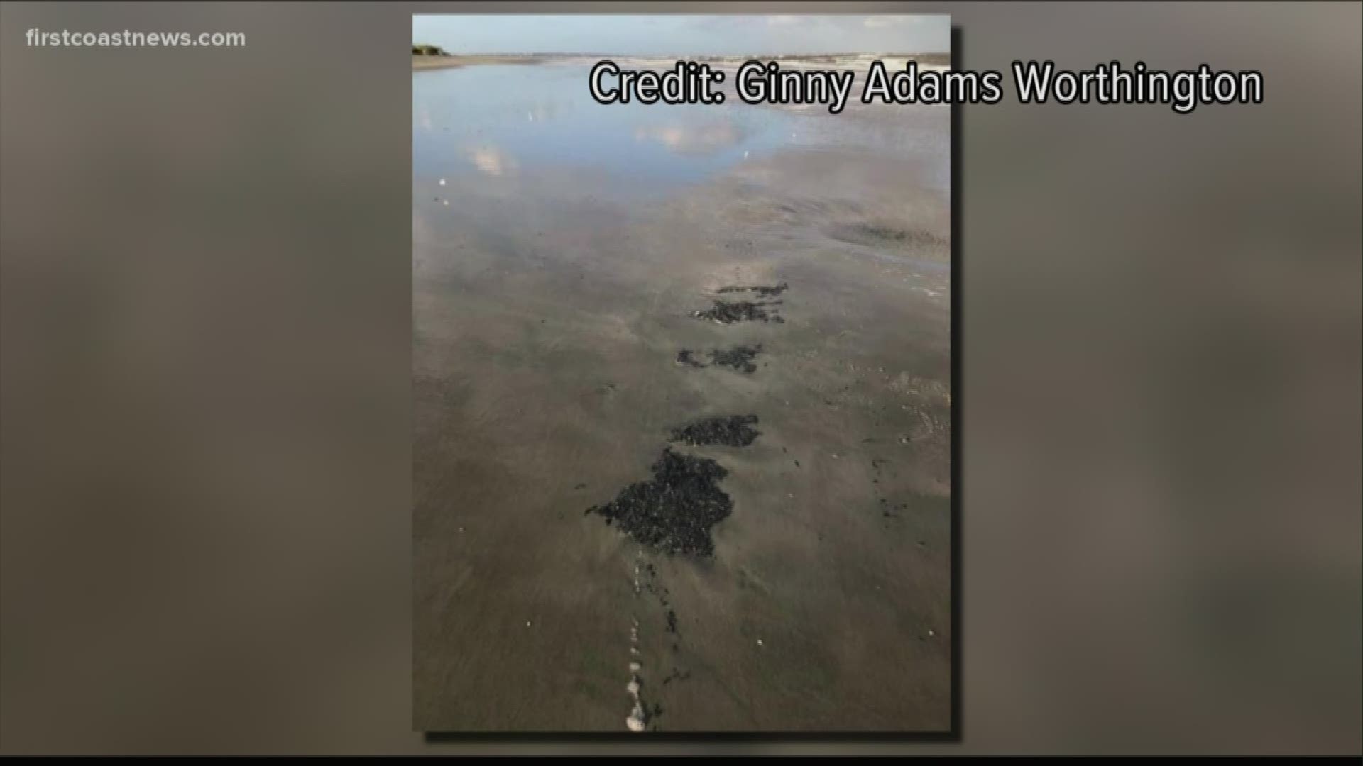 A First Coast News viewer says they captured oiling on Saint Simons shores between East Beach and Gould's Inlet.