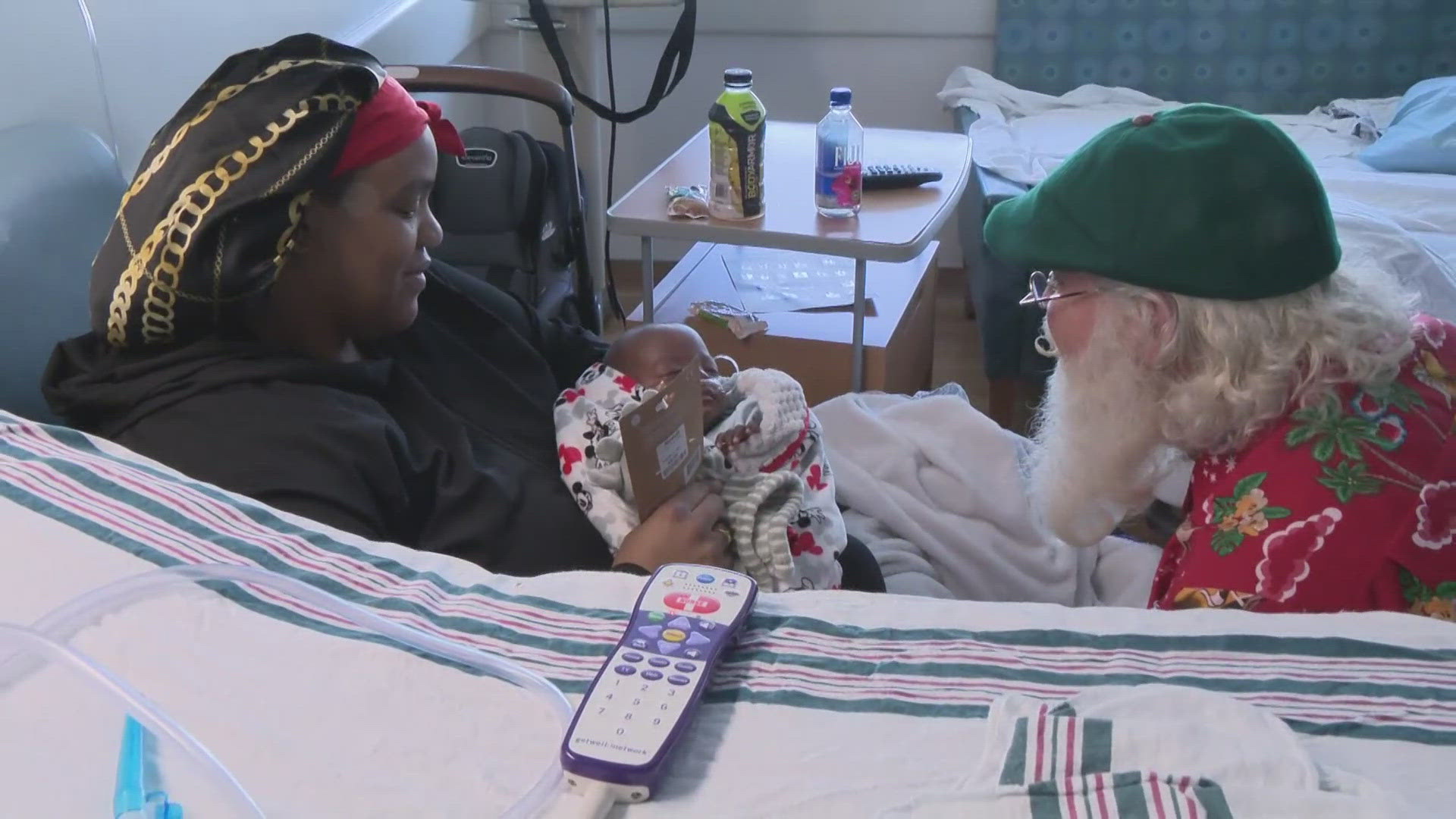 Santa delivered toys to Wolfson Children's Hospital patients for Christmas in July.