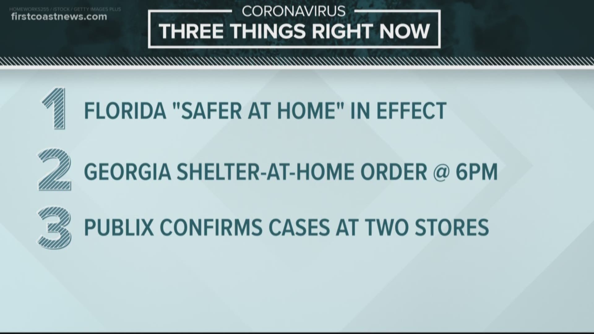 Florida's safer-at-home order is in effect and Georgia will also see changes starting tonight.