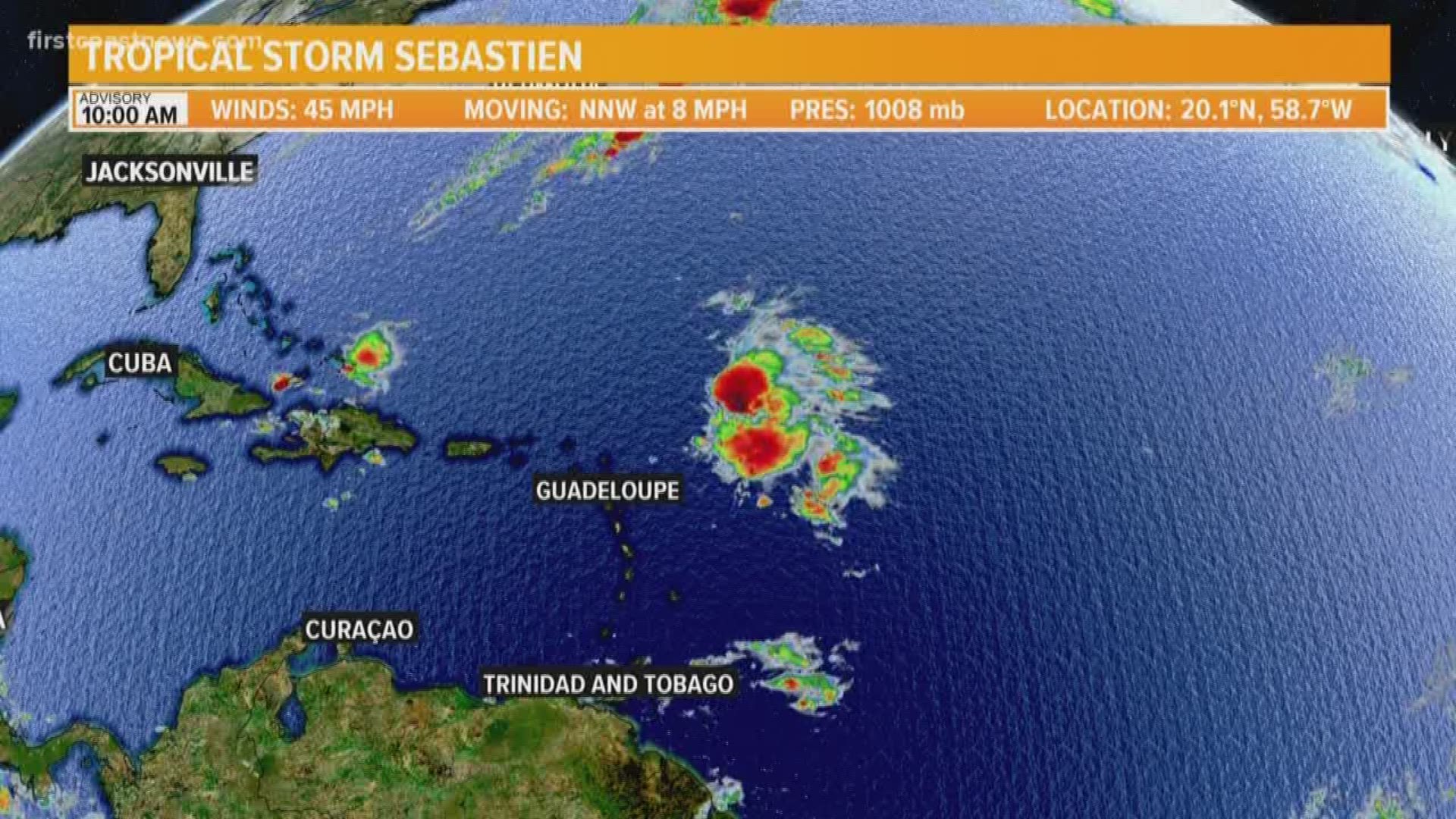 Sebastien poses no threat to us at home. It is the latest tropical storm to form in a hurricane season since 2013.