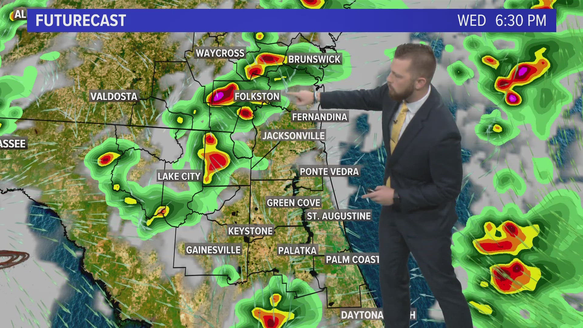 Another warm & damp day with isolated storms possible Wednesday evening