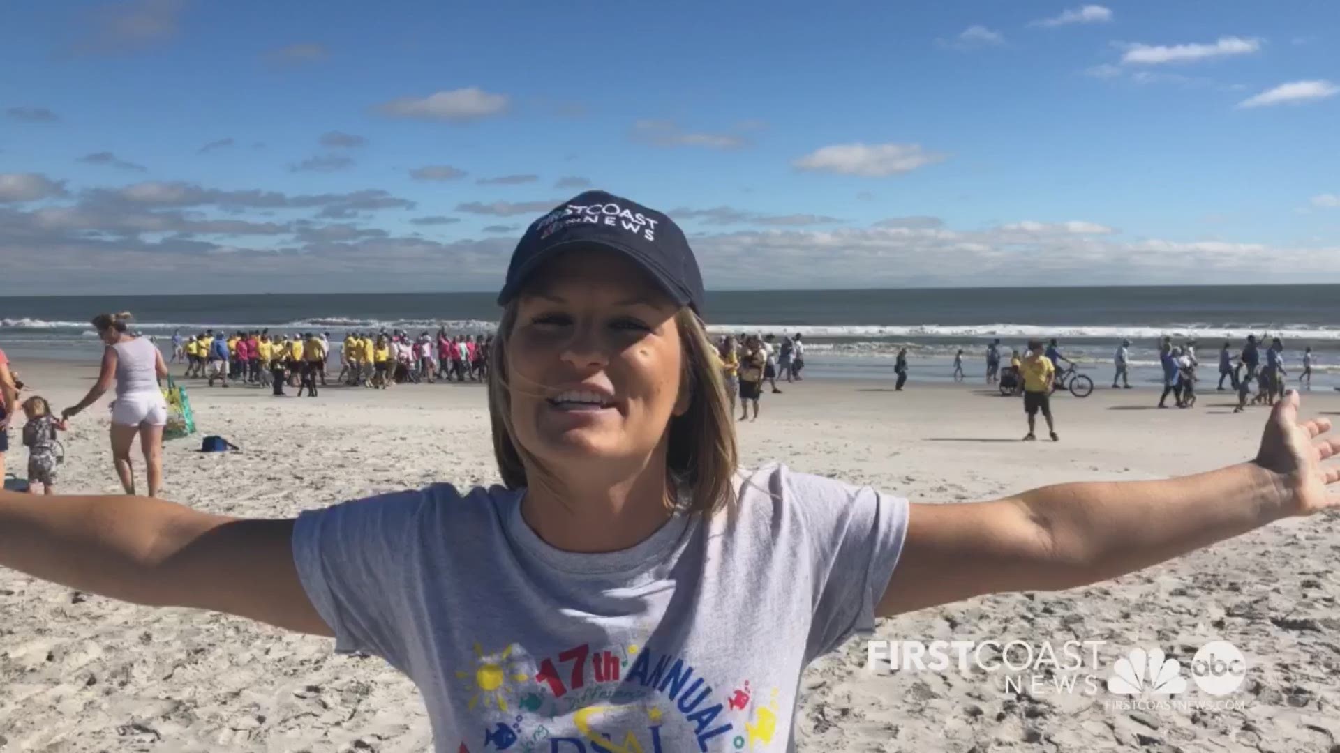 Meteorologist Lauren Rautenkranz and the Down Syndrome Association of Jacksonville are at Jacksonville Beach for the 17th annual Buddy walk!