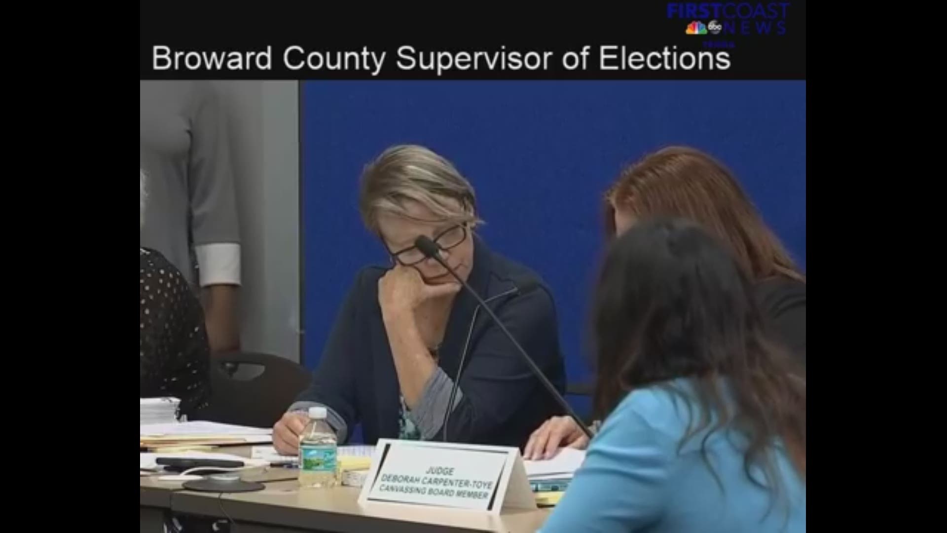 Broward County Canvassing Board motions for Supervisor of Elections Brenda Snipes to begin a machine recount for four races in the county.