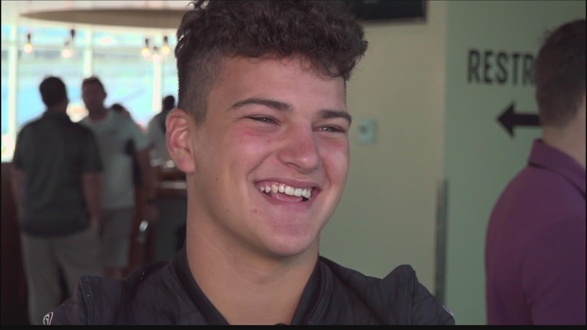 First Coast Sports reporter, Andrew Badillo, fired some "tough" questions to student-athletes at media day.