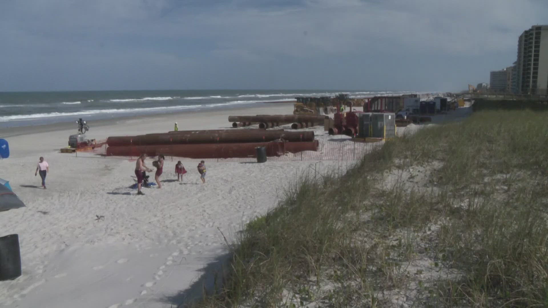 The renourishment project will run through the middle of August, covering 10 miles of coastline in Duval County.