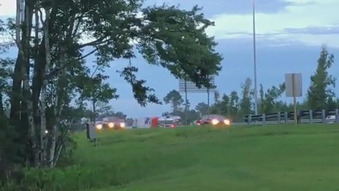 Traffic backed up into due to southbound crash near Yulee exit