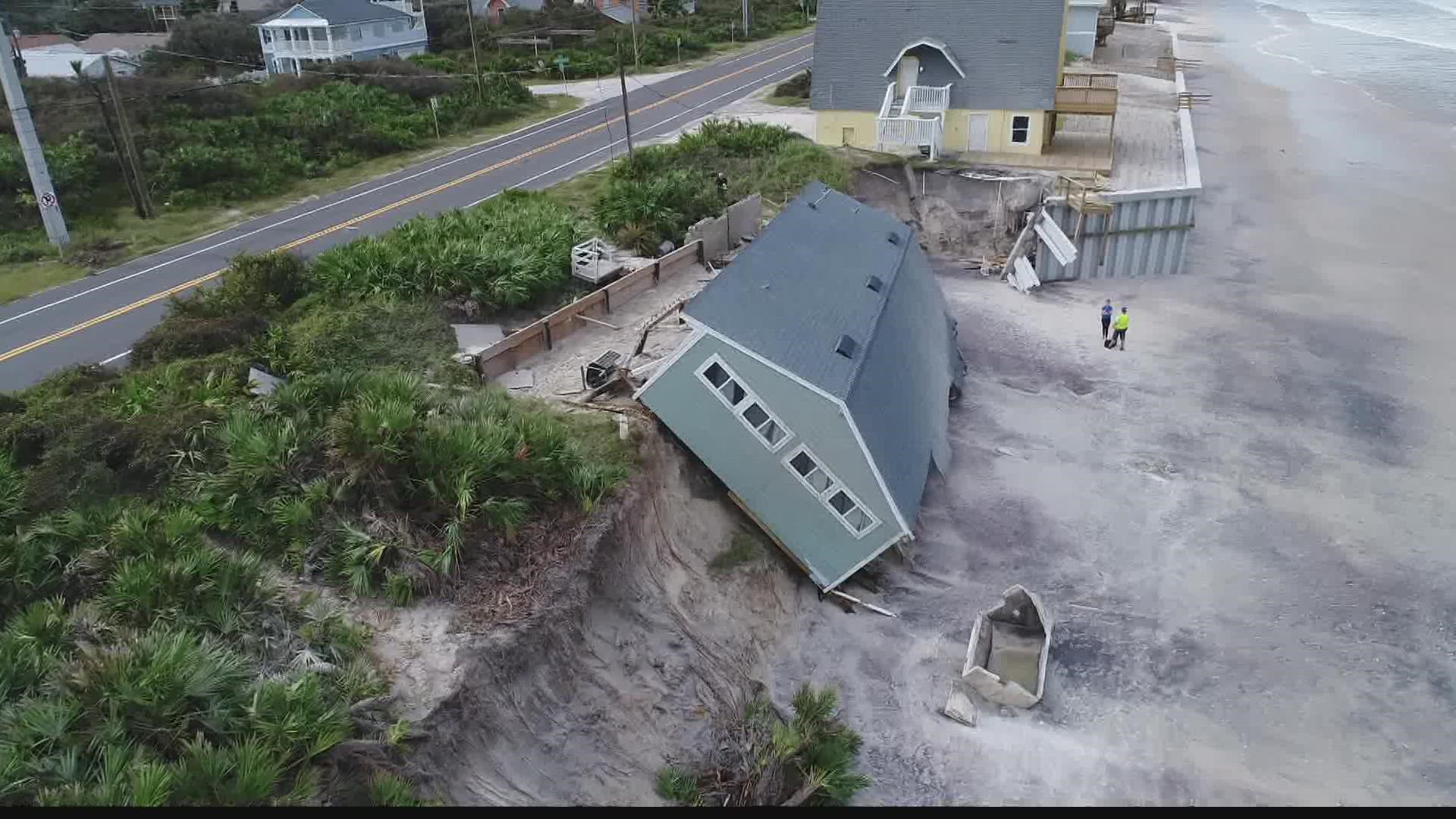 It hit the First Coast as a tropical storm but the flooding and beach erosion were extensive.