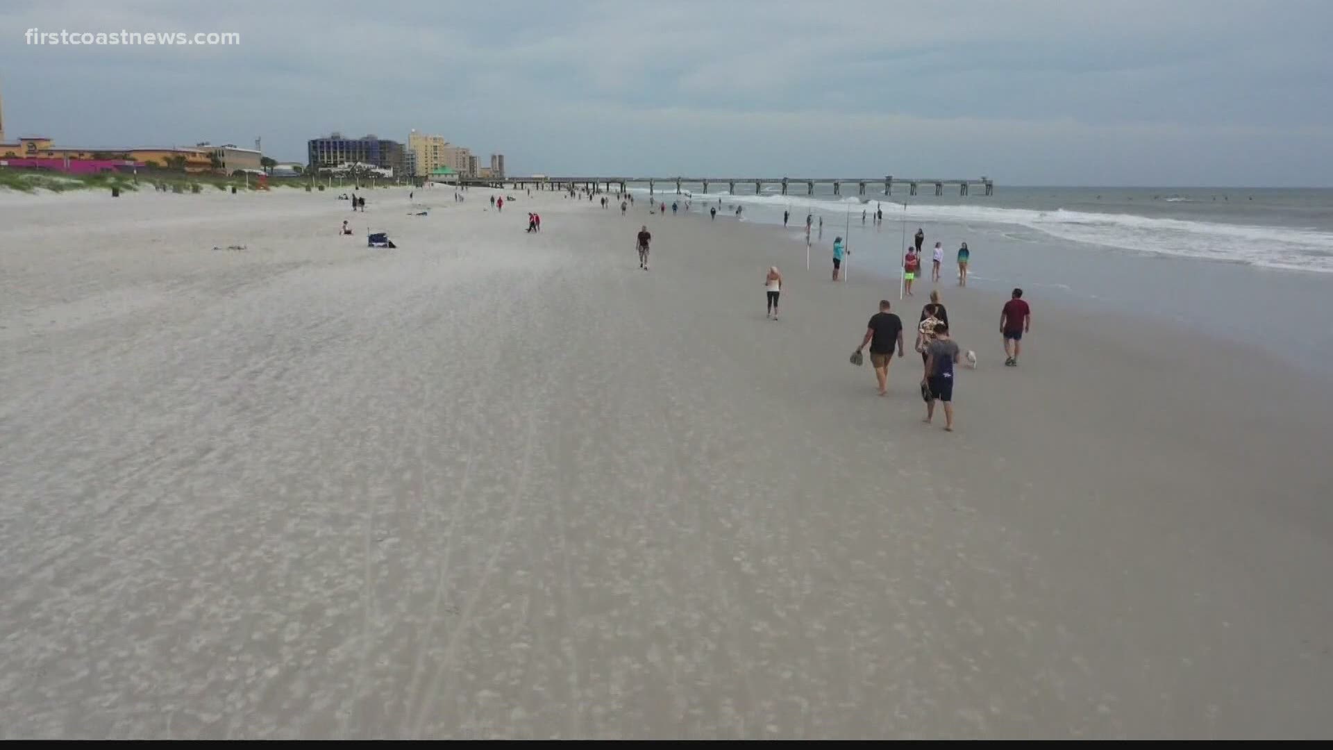 "If we closed the beach, it would be double the crowd," Jacksonville Beach's mayor said, saying the businesses on 1st Street would be packed.