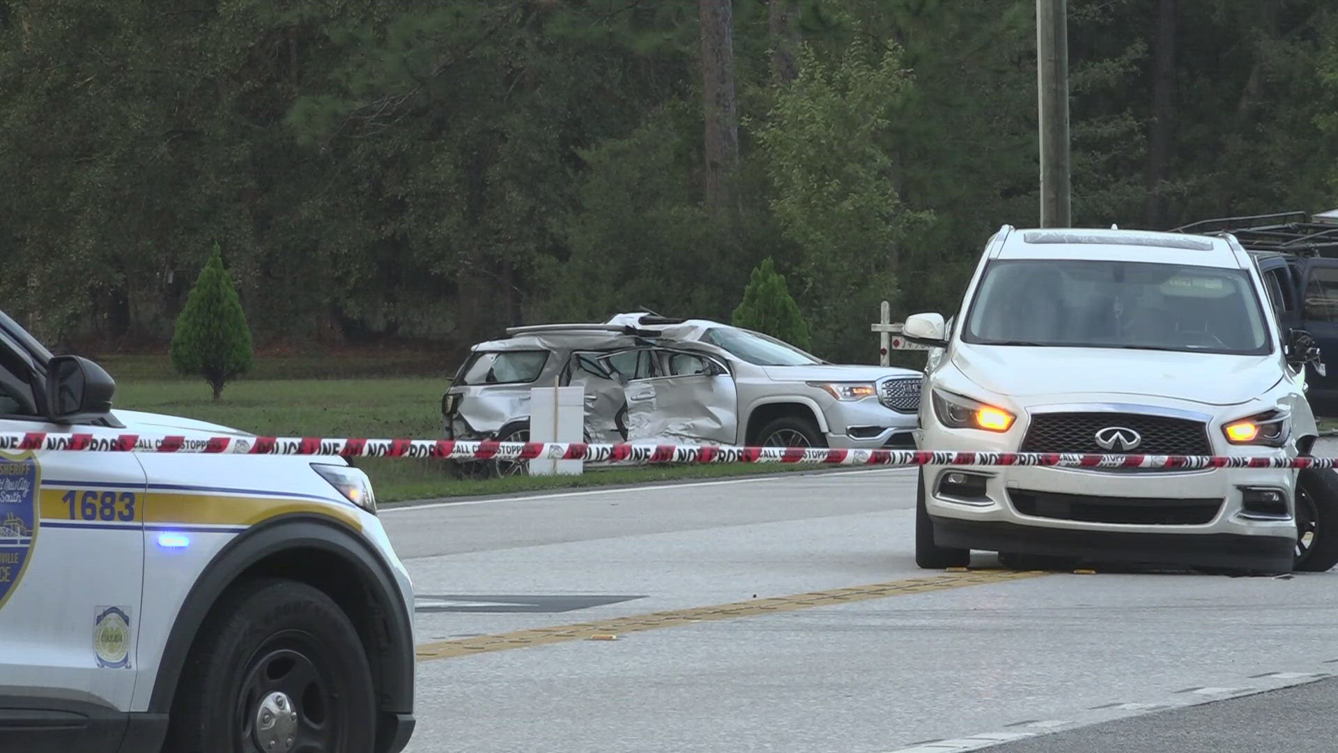 The intersection of Normandy Boulevard and Yellow Water Road was shut down in all directions for an extended period of time due to the fatal Monday morning crash.