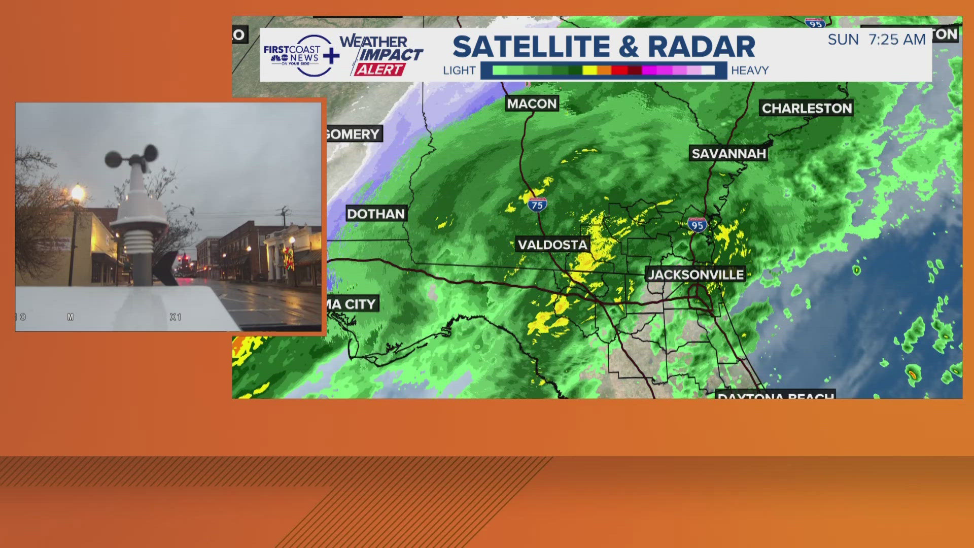 Tracking cold, wet weather on the road in Southeast Georgia
