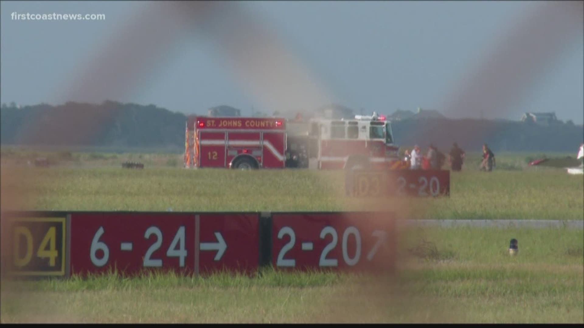 A plane carrying two people crashed at the Northeast Florida Regional Airport, according to the Florida Highway Patrol.