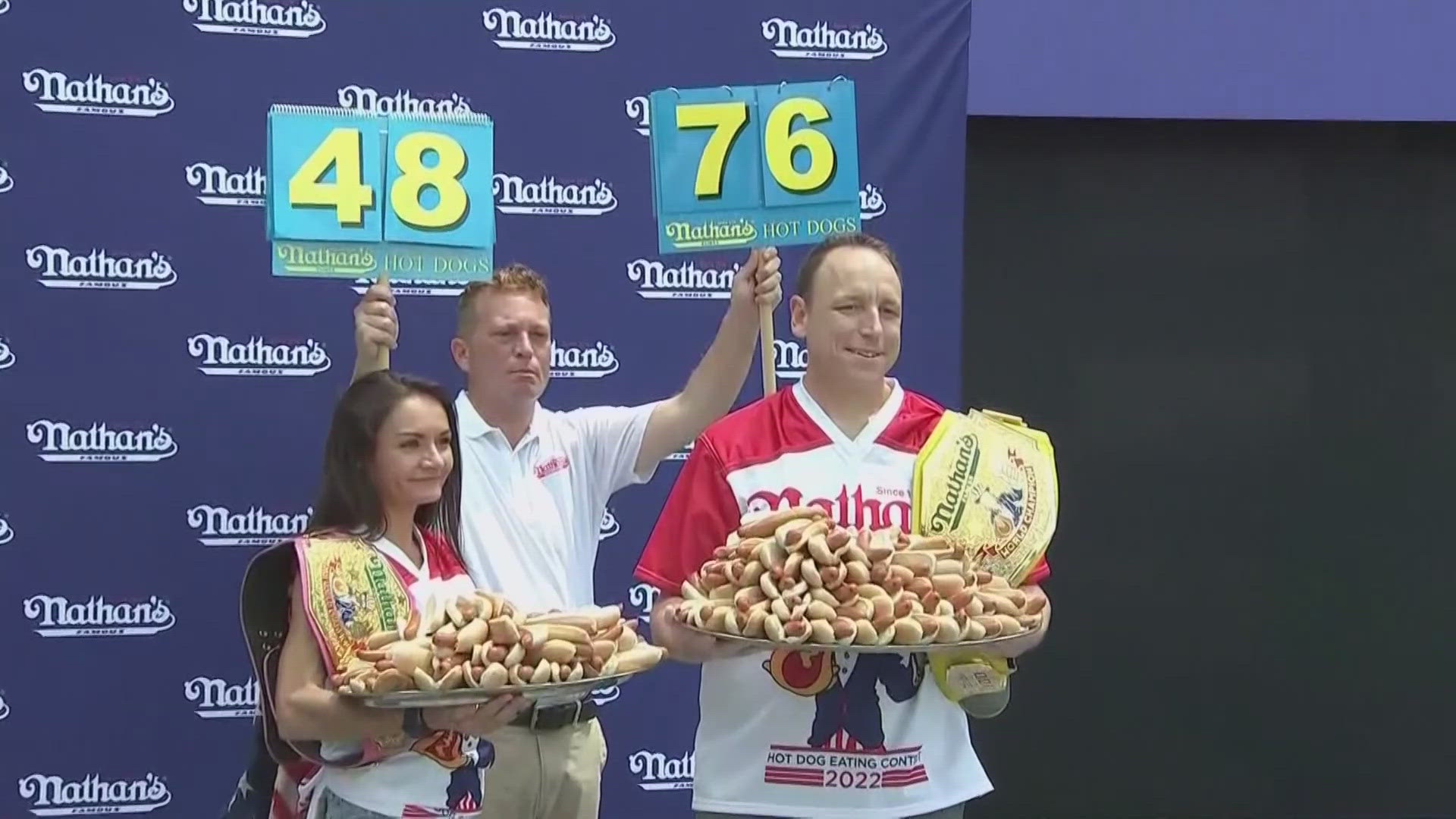 Chestnut has won the annual competition on New York City's Coney Island boardwalk 16 times.