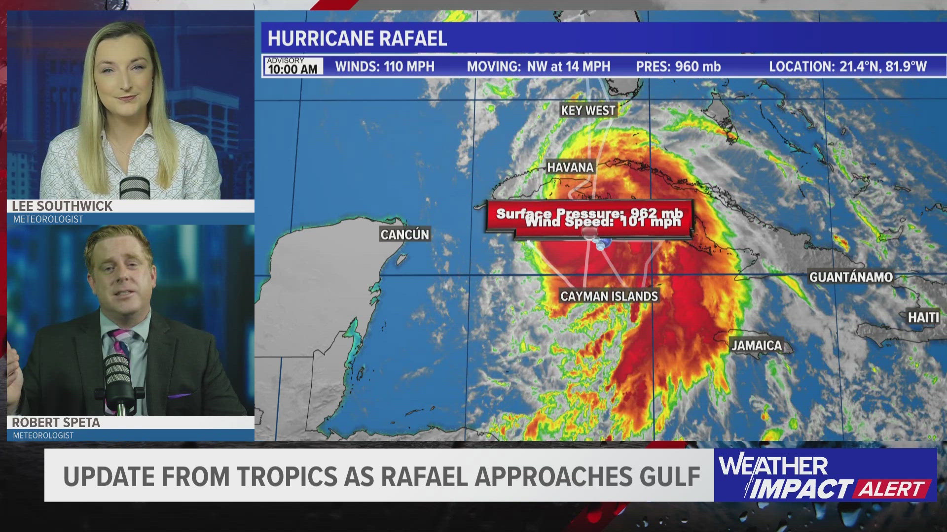 Here is the latest track, spaghetti models, watches and warnings for Hurricane Rafael as it approaches the Gulf of Mexico.