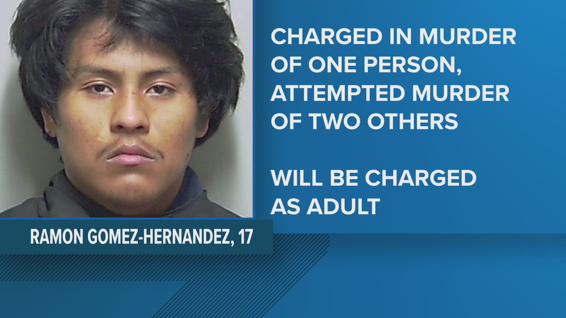 Ramon Gomez-Hernandez, 17, was arrested from a June 2023 murder and is being charged as an adult.