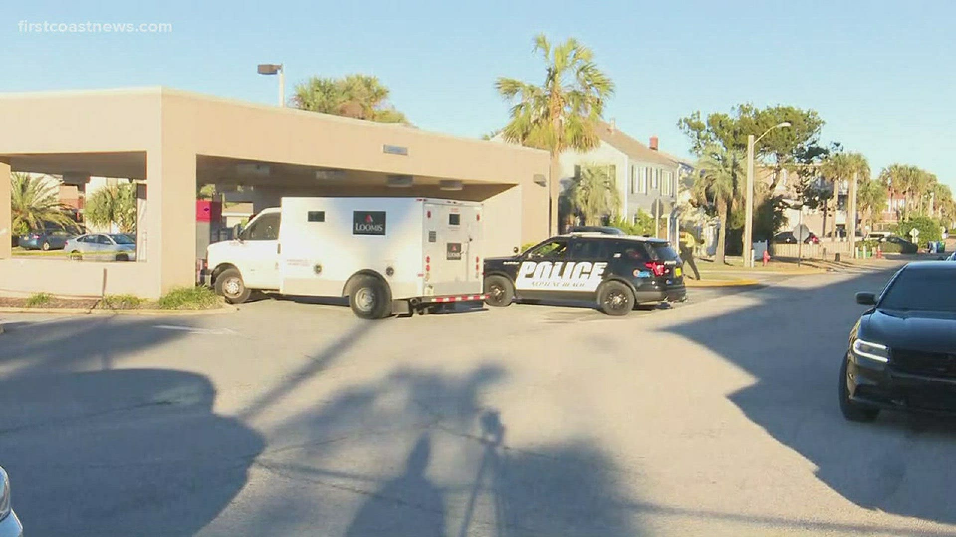 The armed robbery involved a Loomis truck at a Bank of America at 301 3rd St.